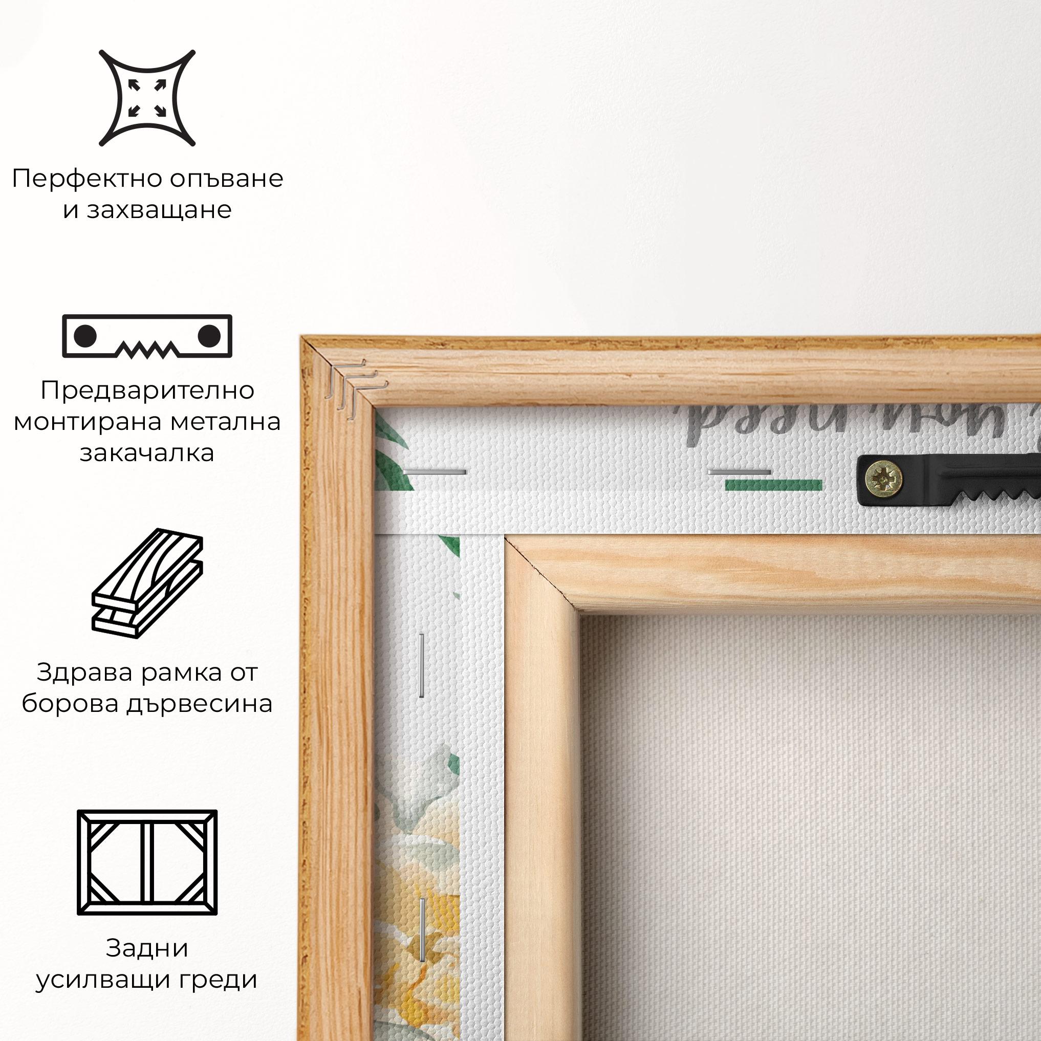 Картина на платно Green Rose Love mockup 5