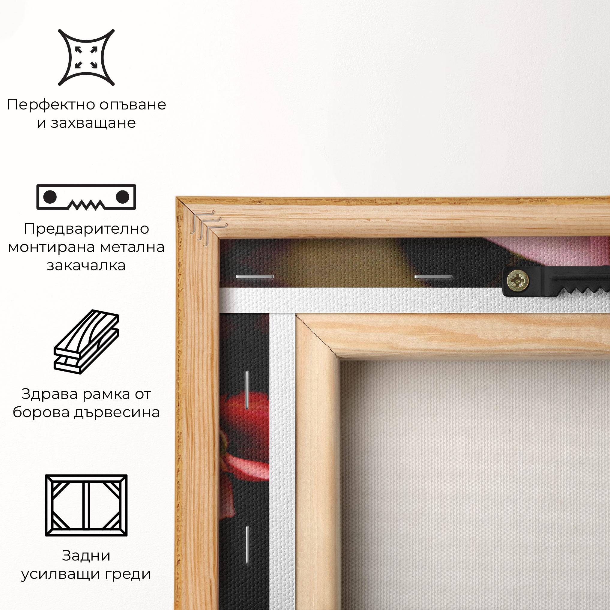 Картина на платно Opened Pink Rose mockup 5