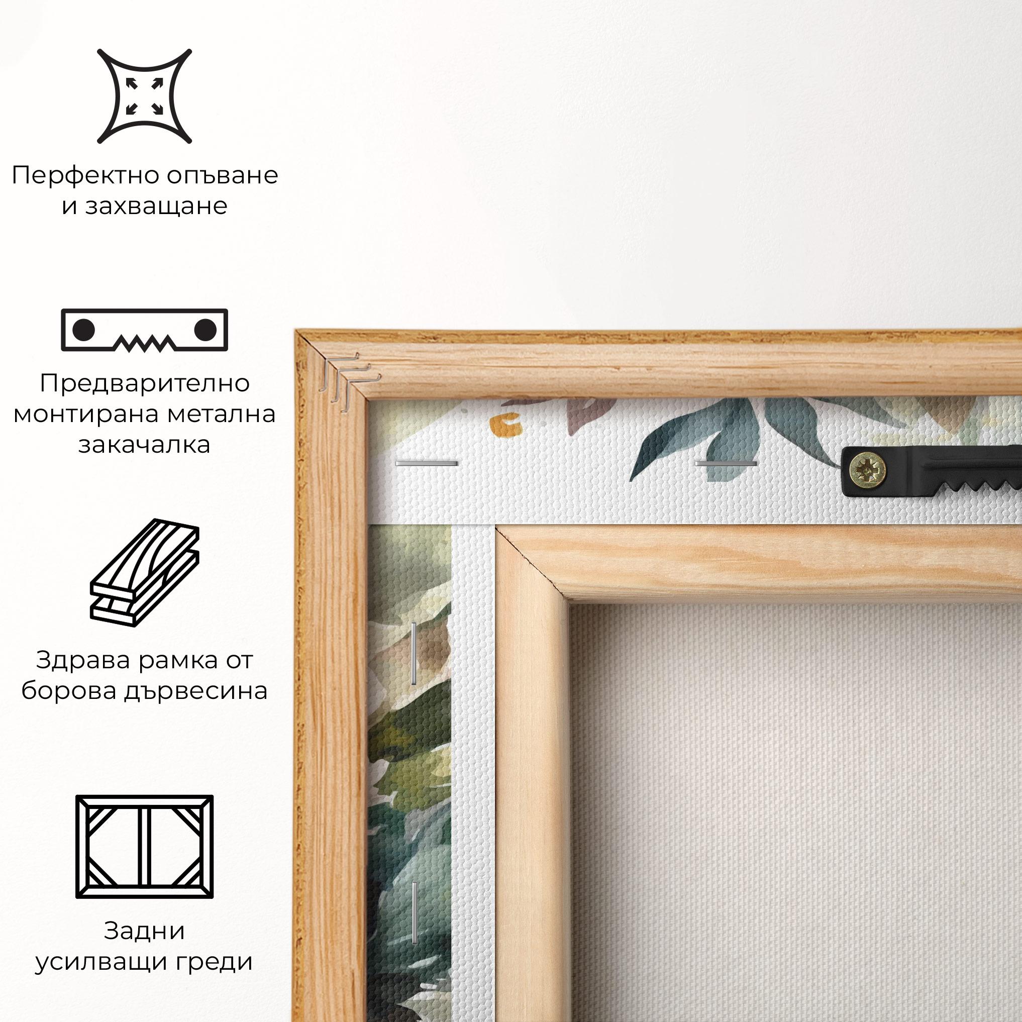 Картина на платно White Rose Paint mockup 5