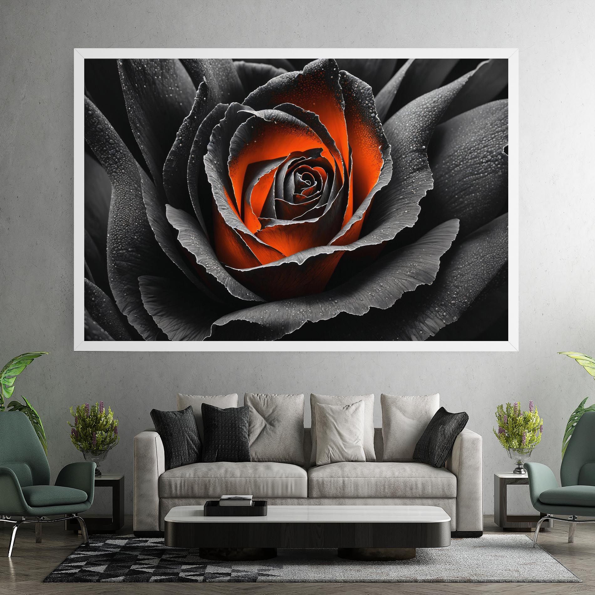Grey Orange Rose mockup 7