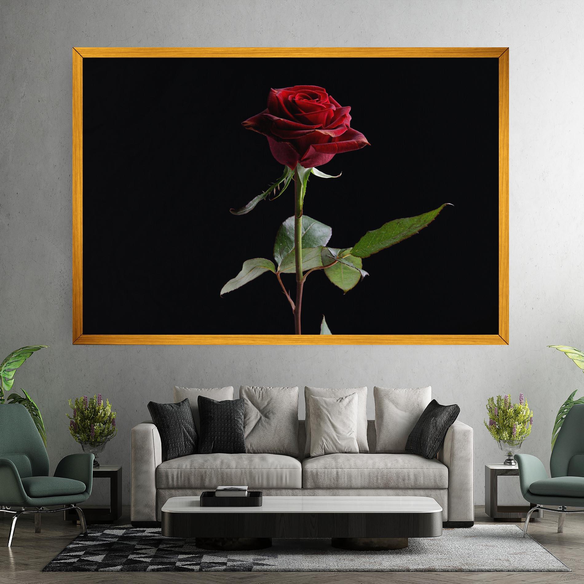 Картина на платно Beautiful Red Rose mockup 7