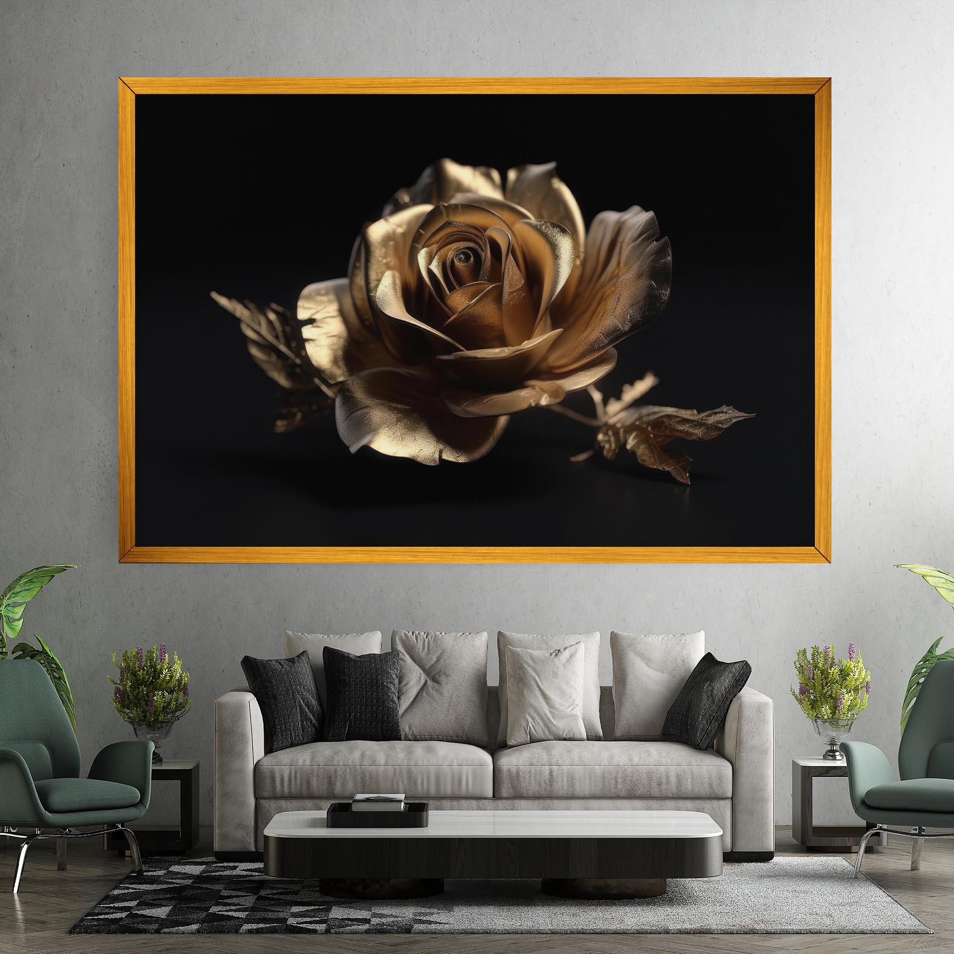 Картина на платно Gold Rose mockup 7