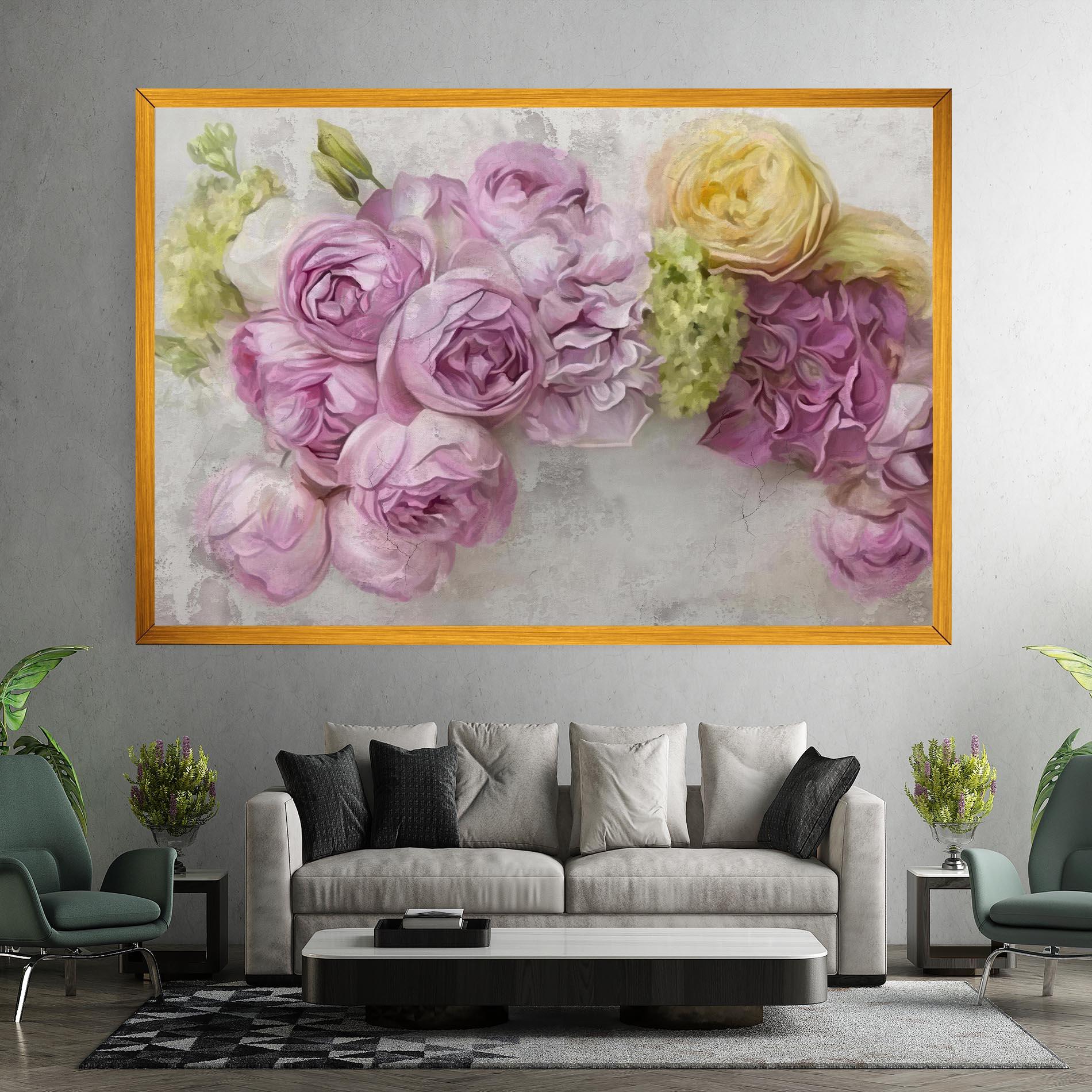 Картина на платно Trandafiri Colorati mockup 7