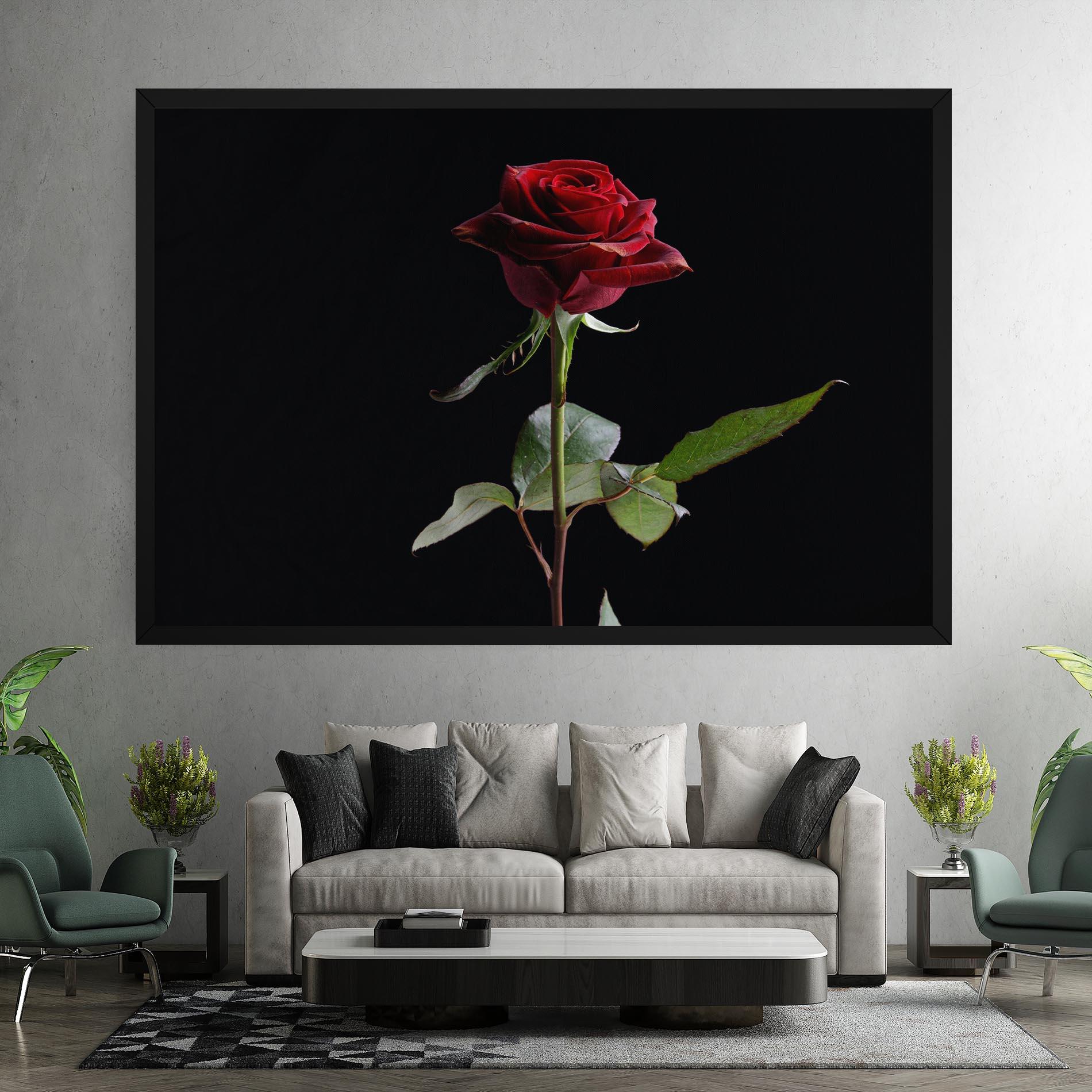 Картина на платно Beautiful Red Rose mockup 7