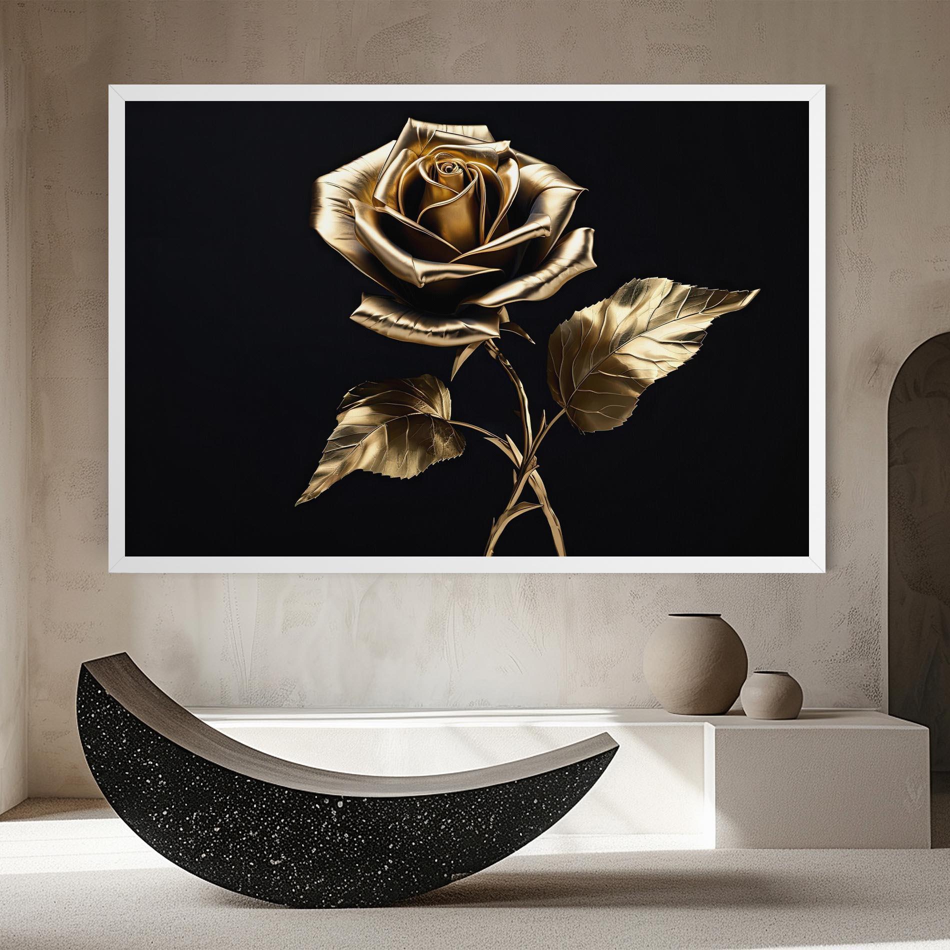 Картина на платно Beautiful Golden Rose mockup 8