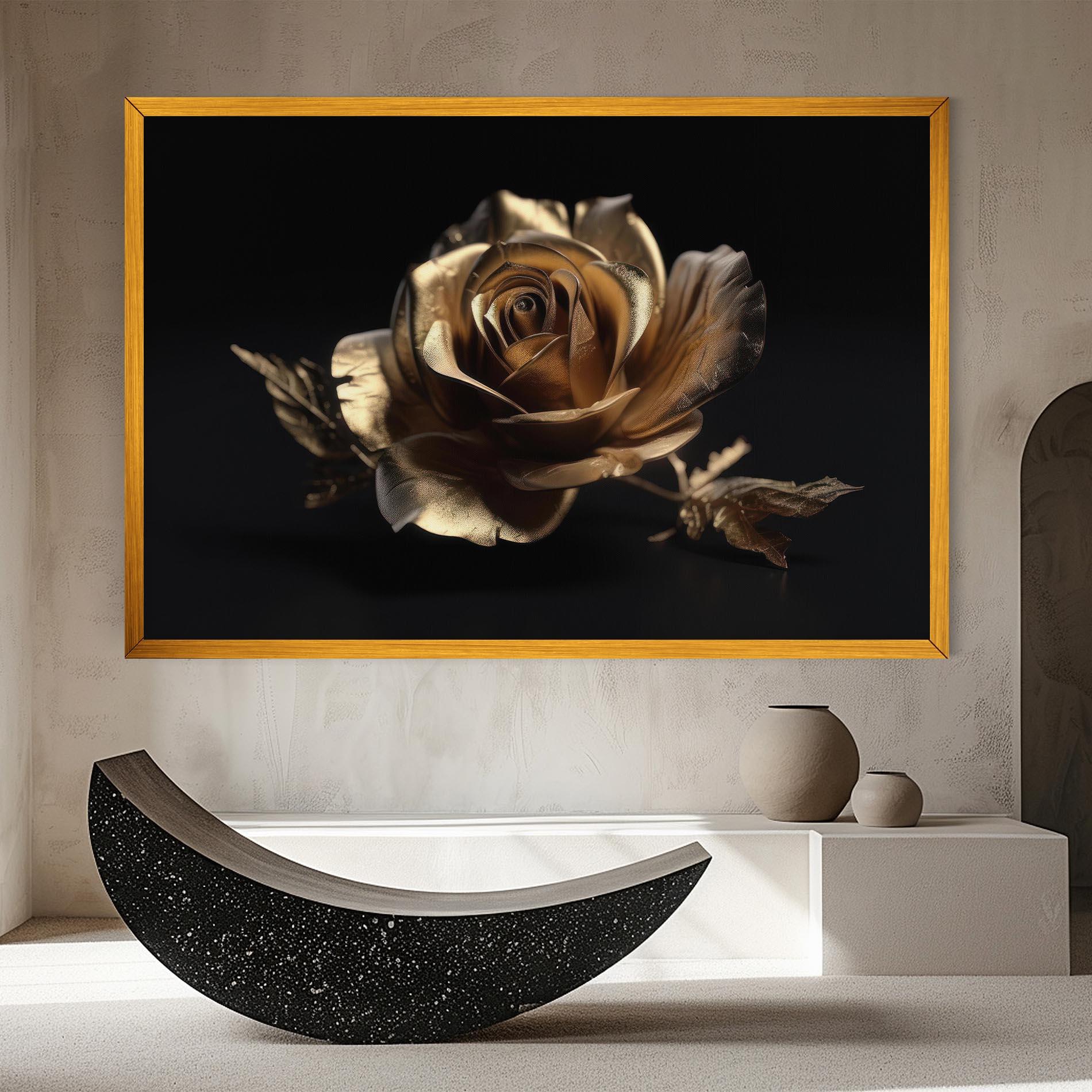 Картина на платно Gold Rose mockup 8