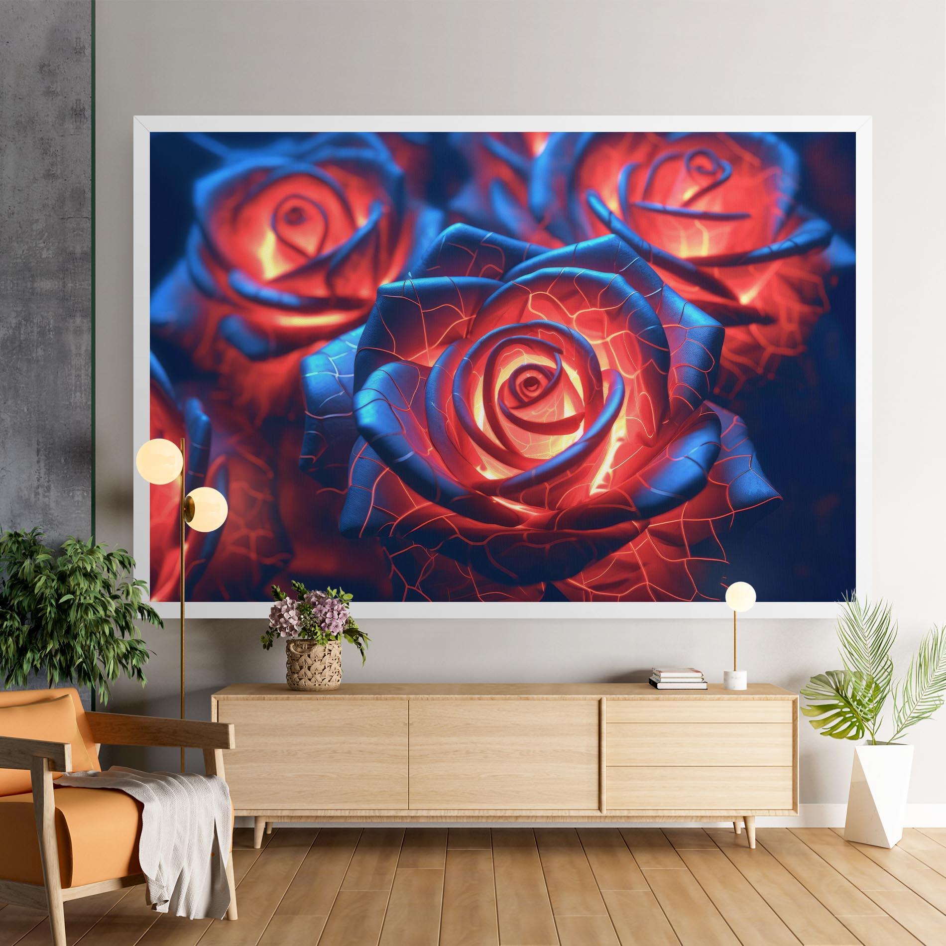 Картина на платно Glowing Roses mockup 9