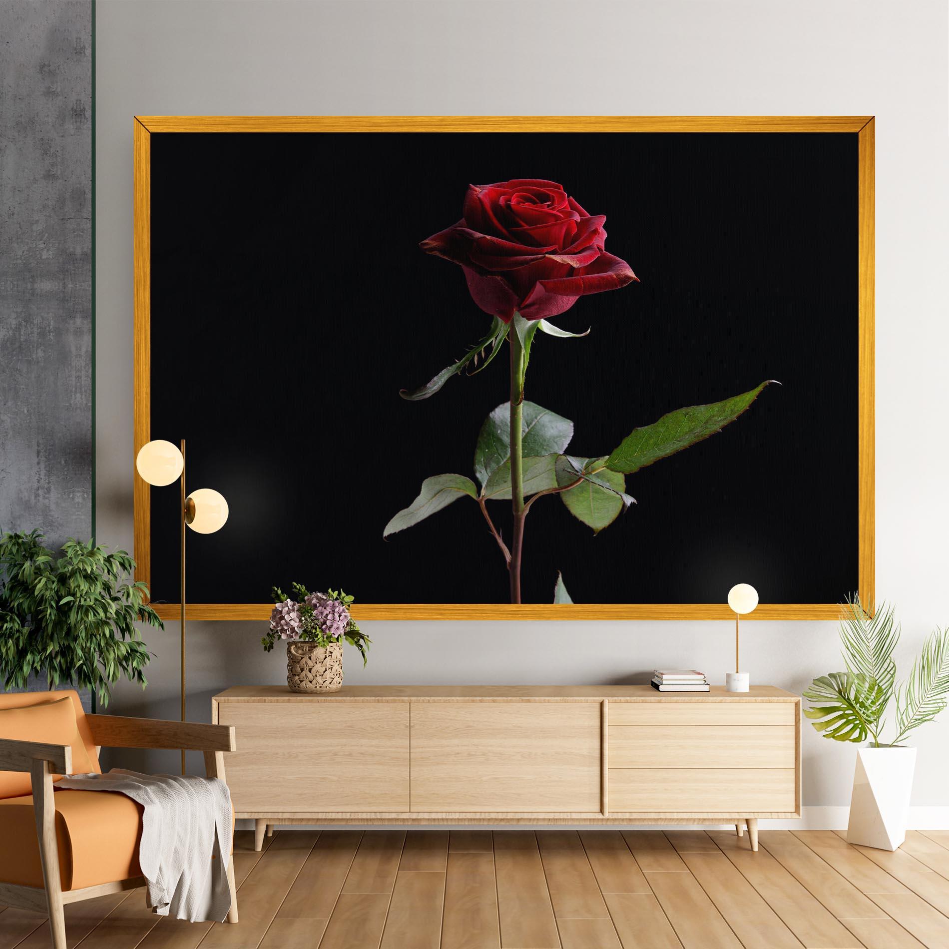 Картина на платно Beautiful Red Rose mockup 9
