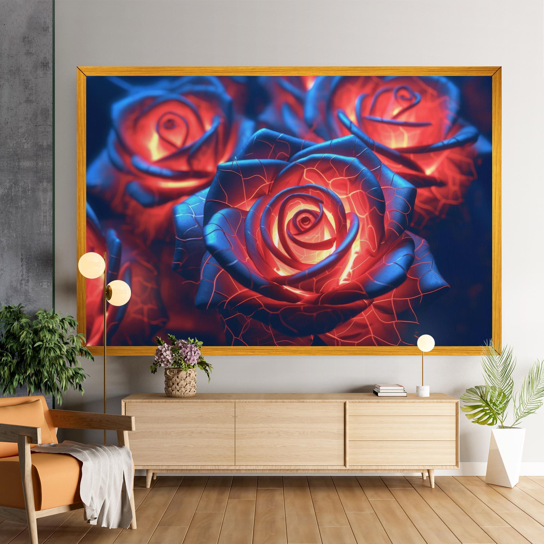 Картина на платно Glowing Roses mockup 9