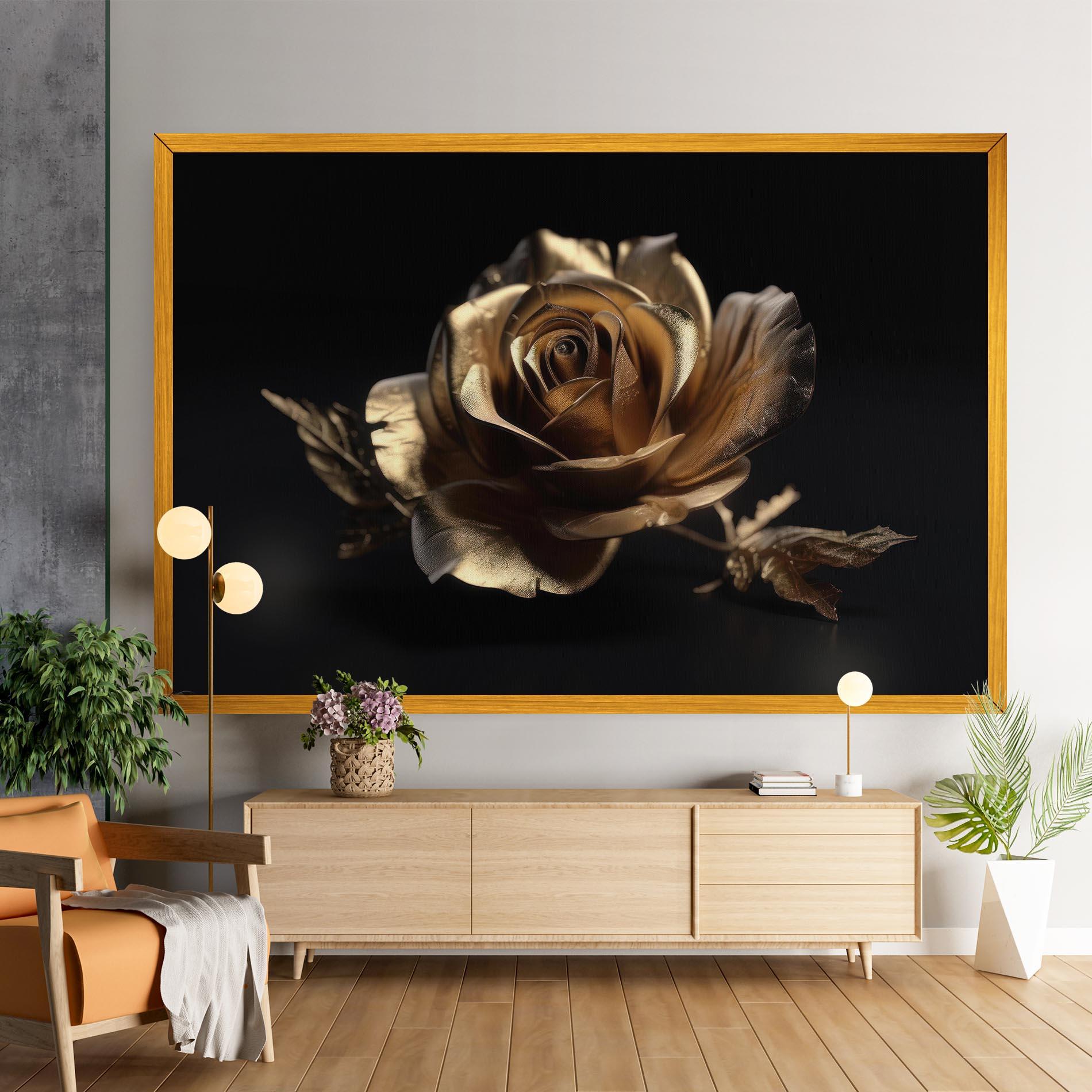 Картина на платно Gold Rose mockup 9