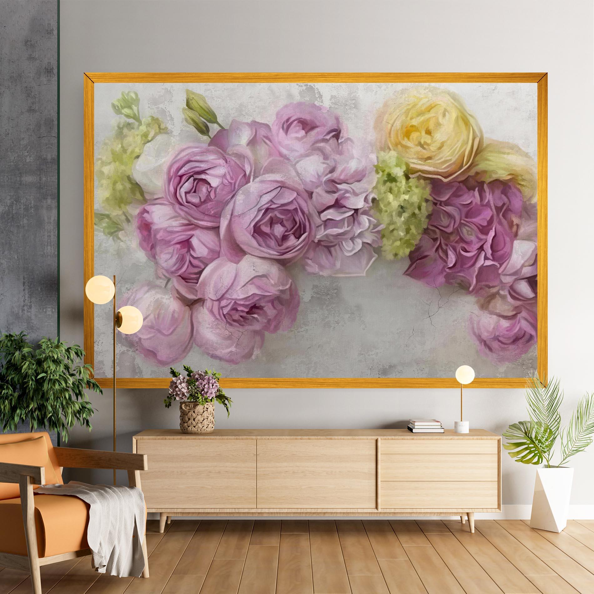 Картина на платно Trandafiri Colorati mockup 9