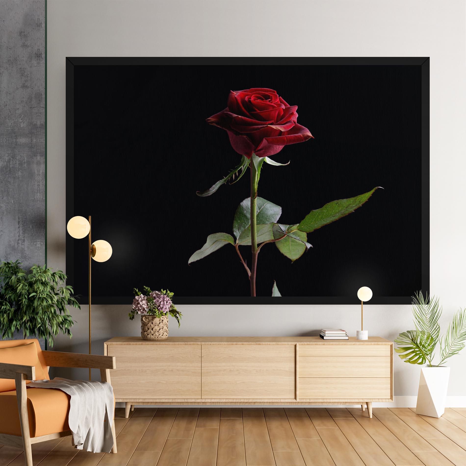Картина на платно Beautiful Red Rose mockup 9