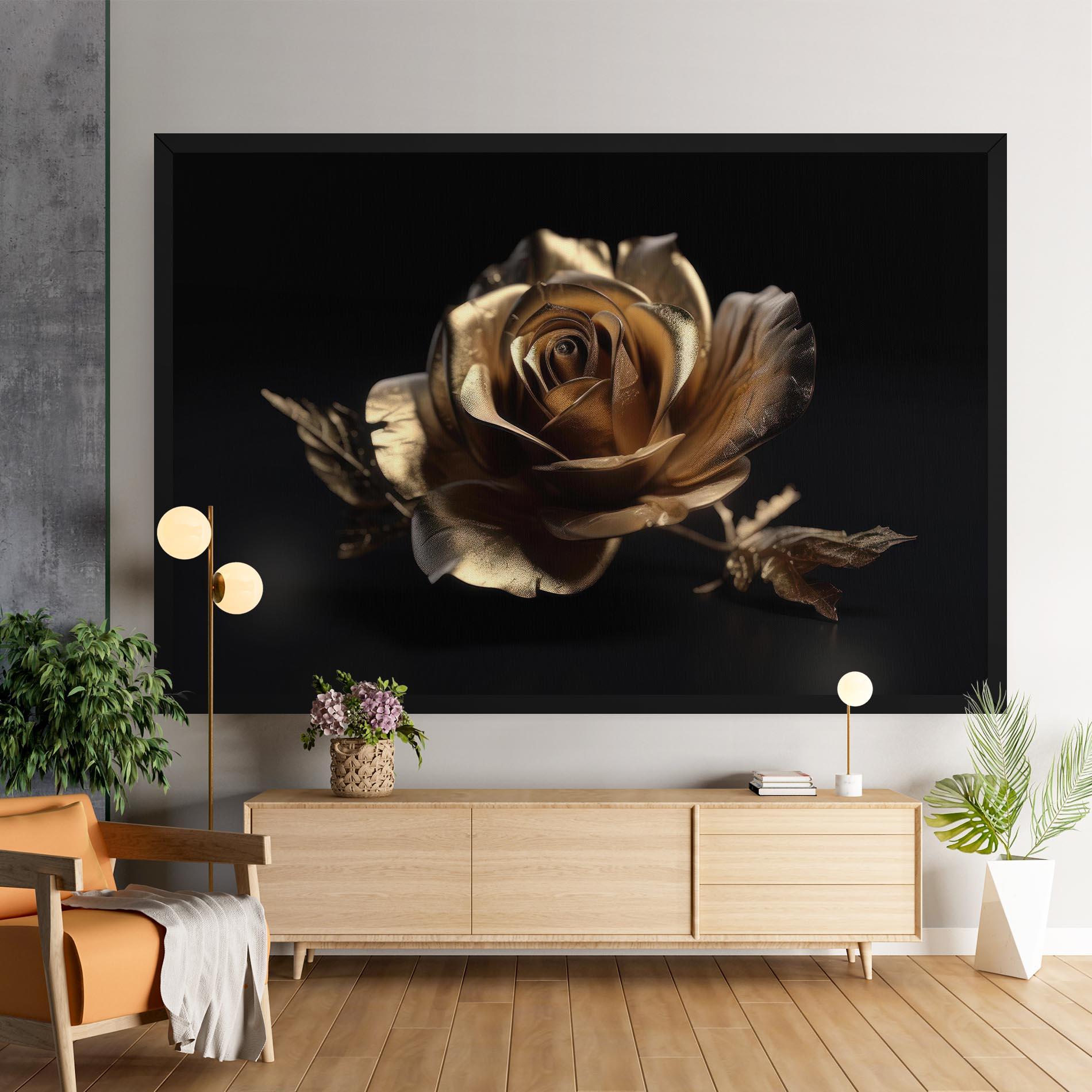 Картина на платно Gold Rose mockup 9