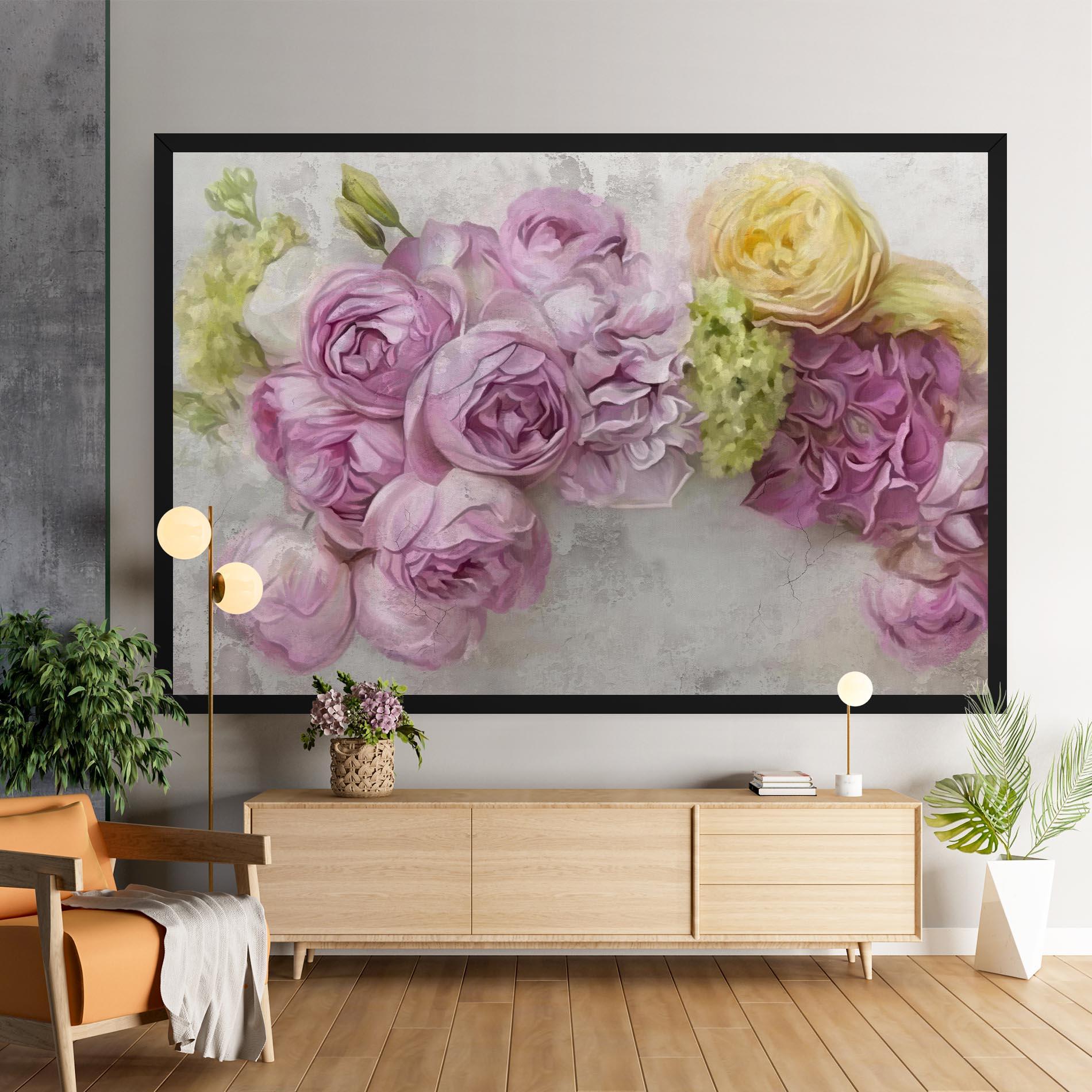 Картина на платно Trandafiri Colorati mockup 9