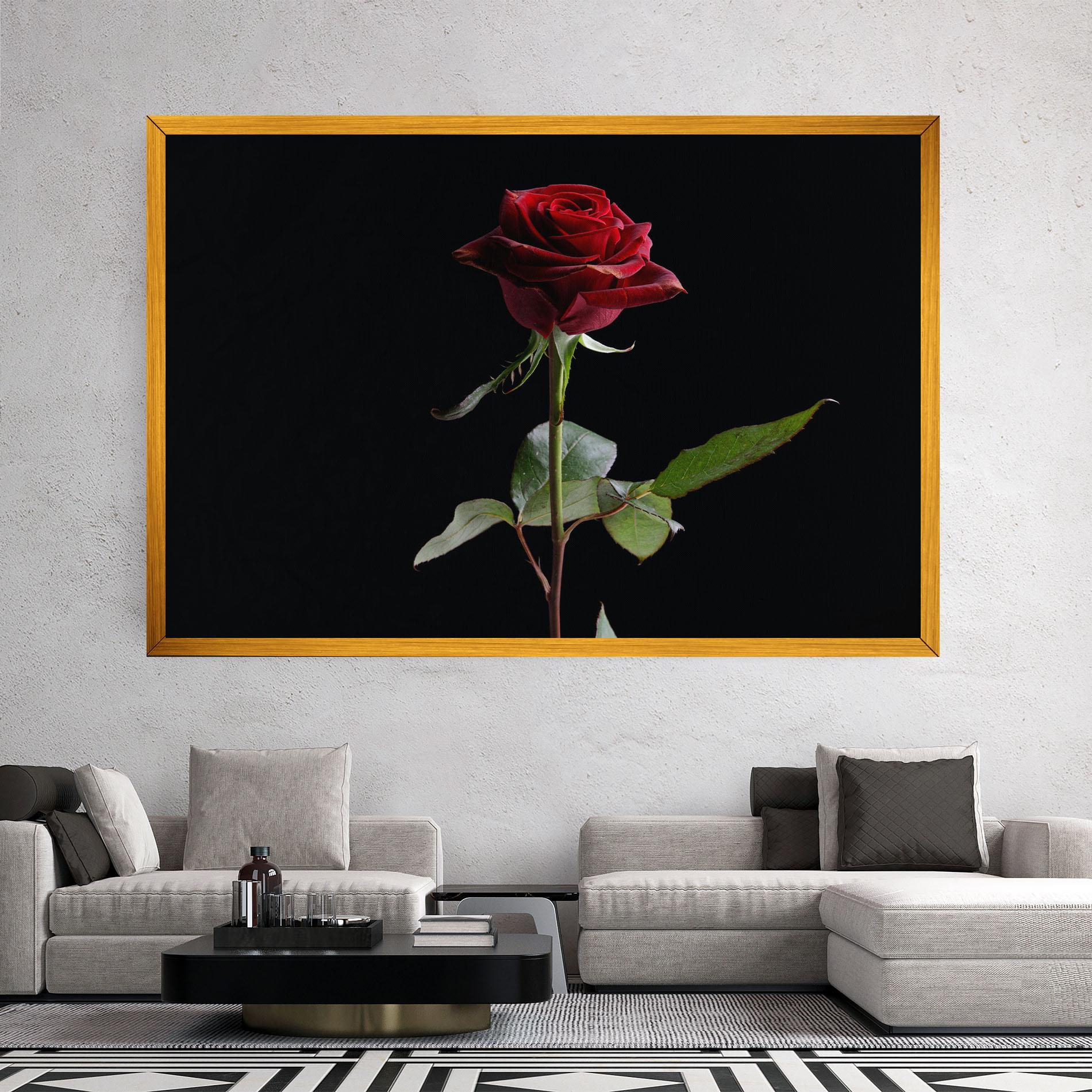 Картина на платно Beautiful Red Rose mockup 2