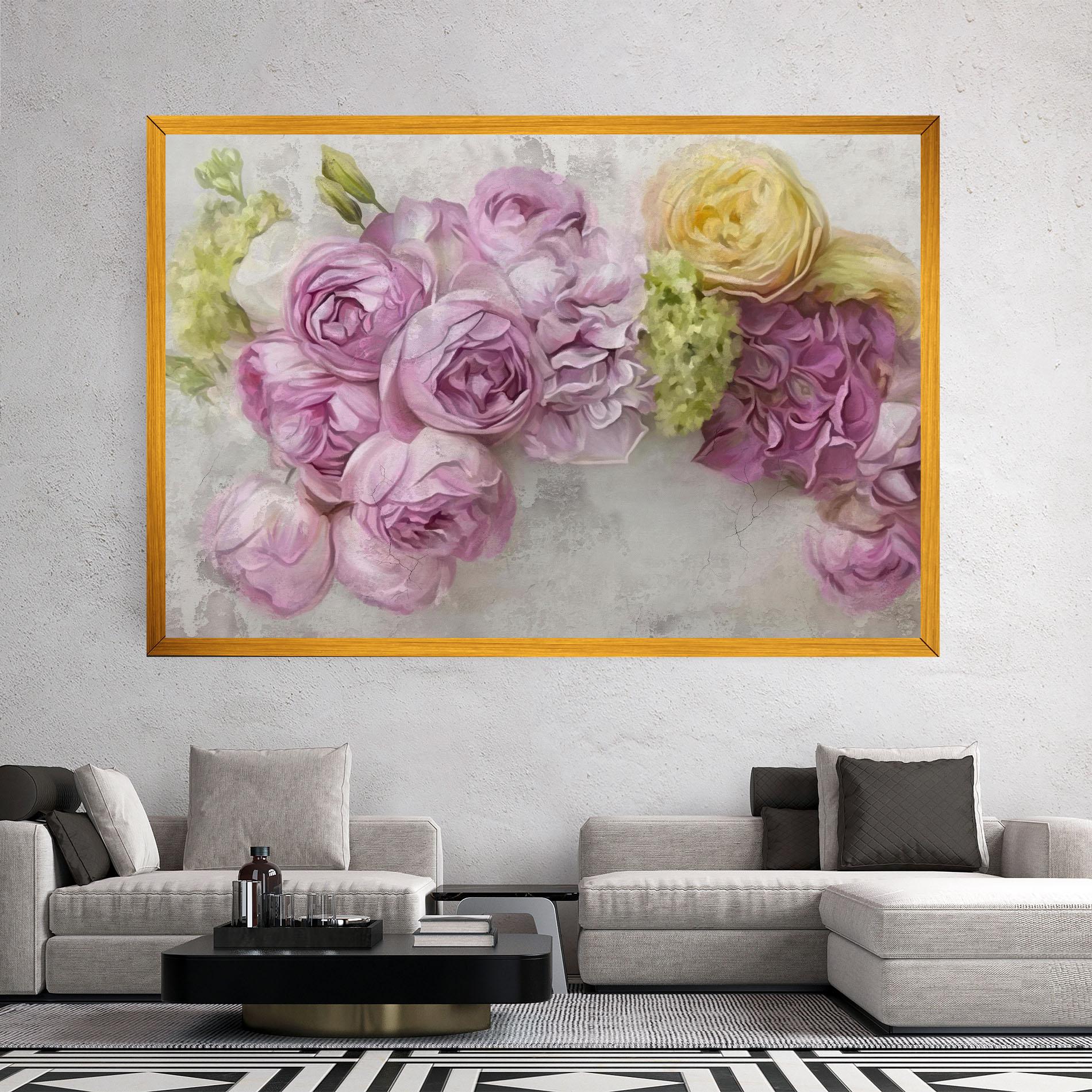 Картина на платно Trandafiri Colorati mockup 2