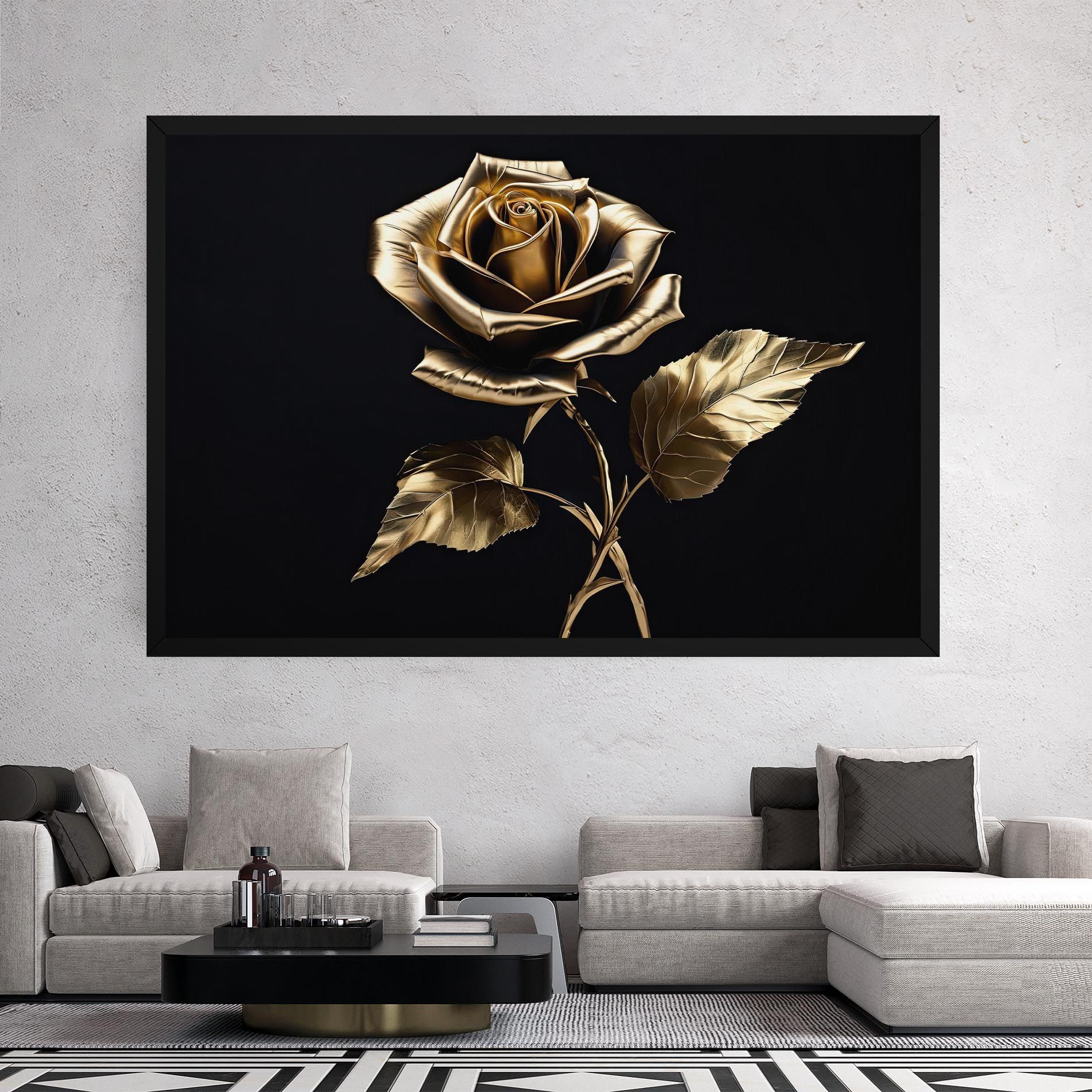Beautiful Golden Rose mockup 2
