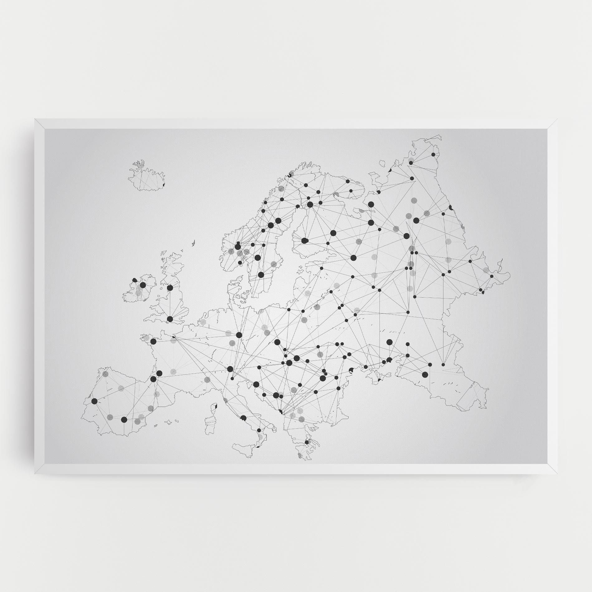 Europe Line Map mockup 0