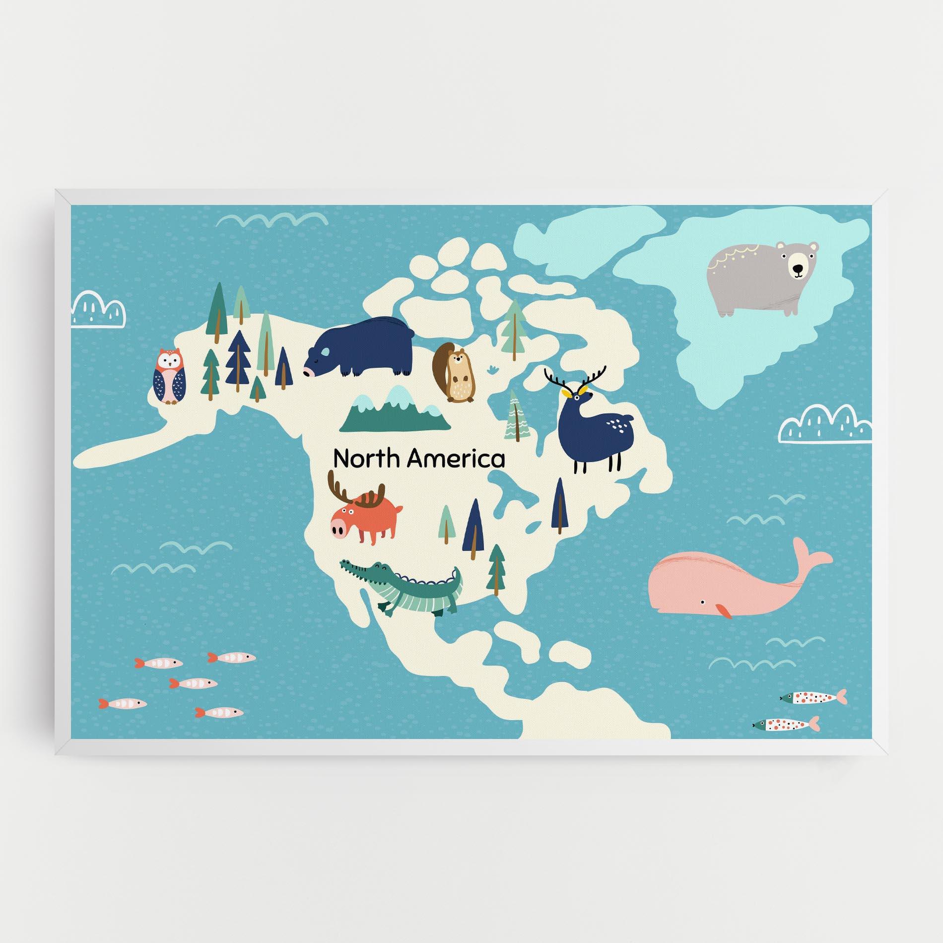 Картина на платно North America mockup 0