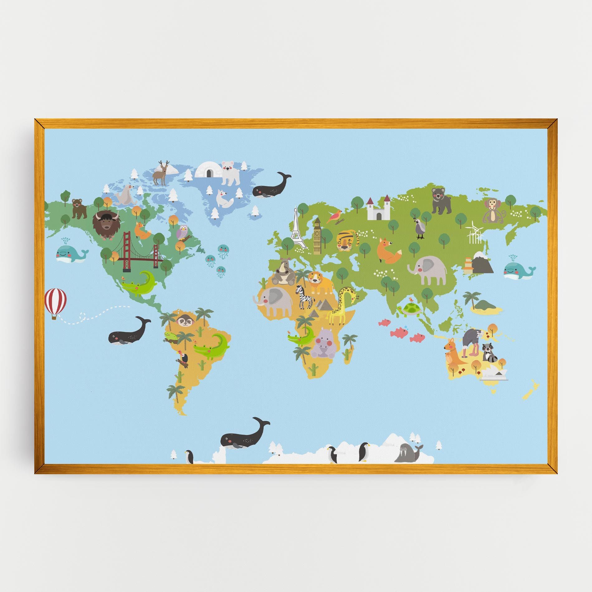 Animals Cute Map mockup 0