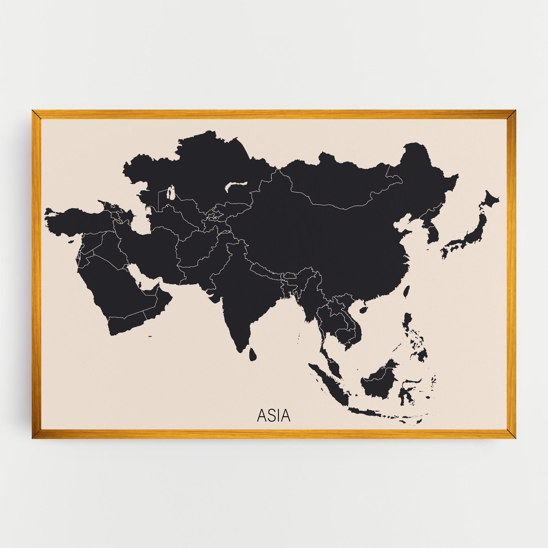 Картина на платно Asia Continent mockup 0