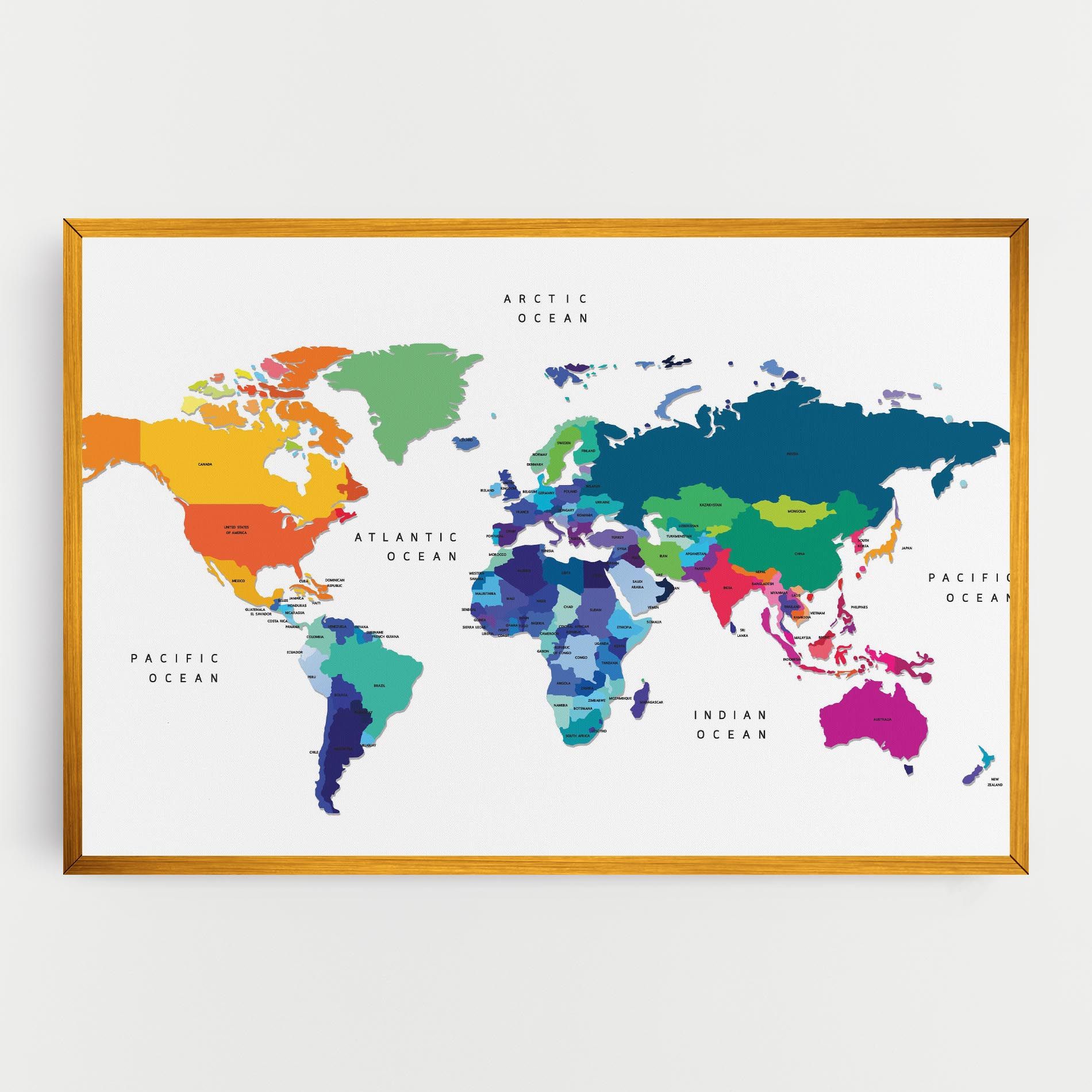 Colored Continents Map mockup 0