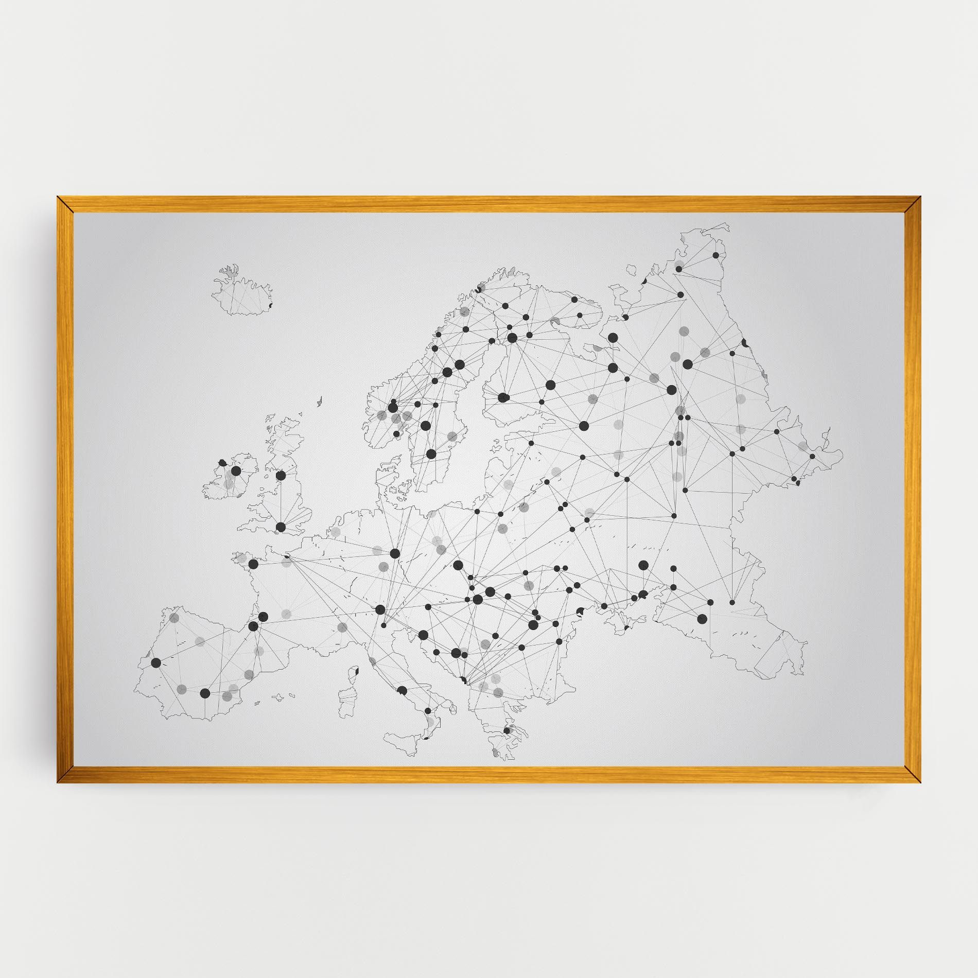 Europe Line Map mockup 0