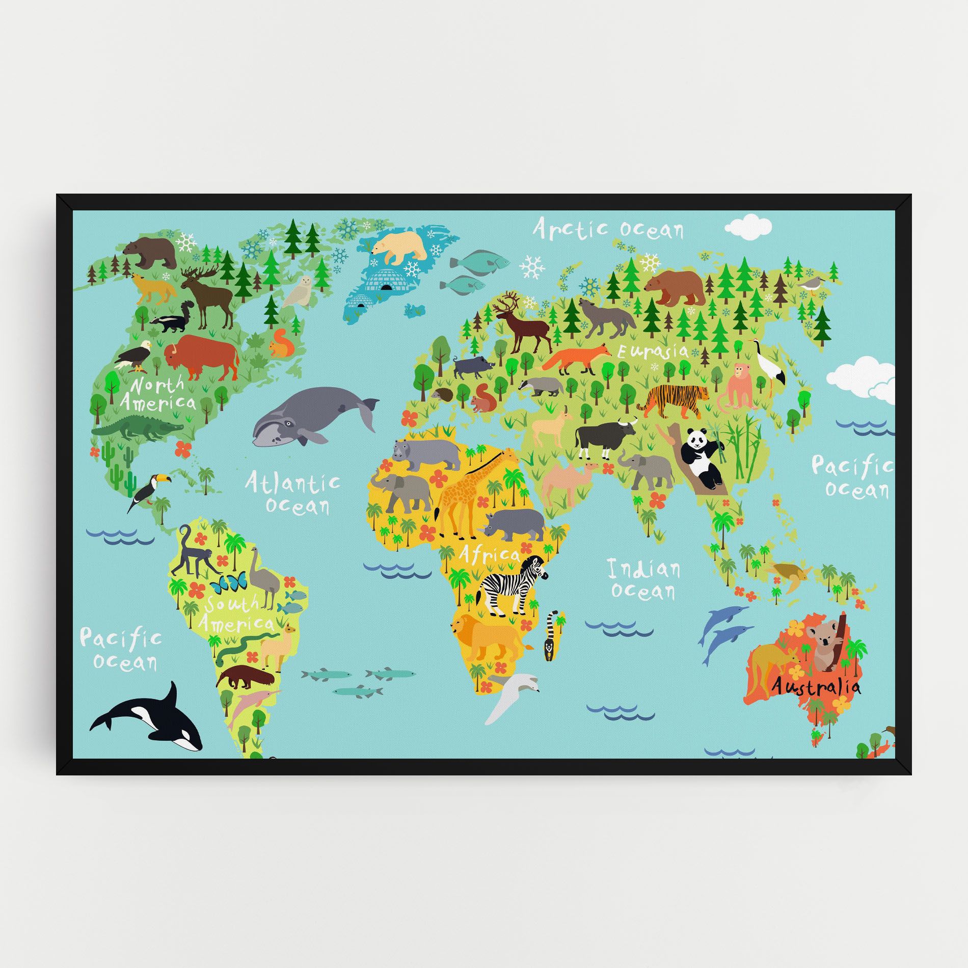 Animal World Map mockup 0