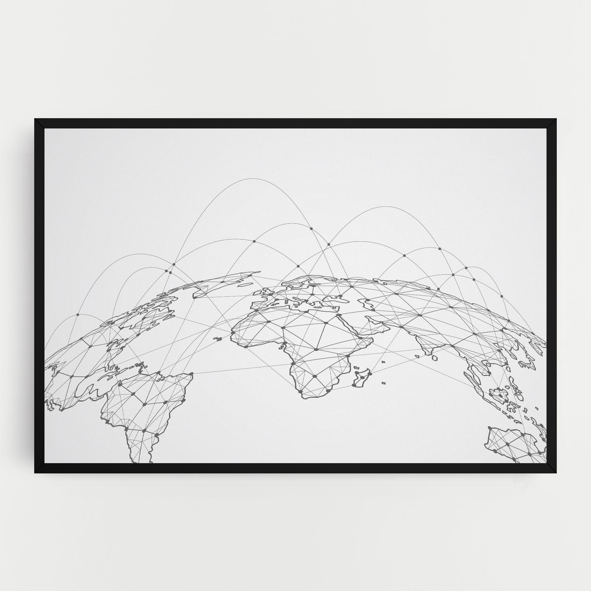 Картина на платно Global Network mockup 0