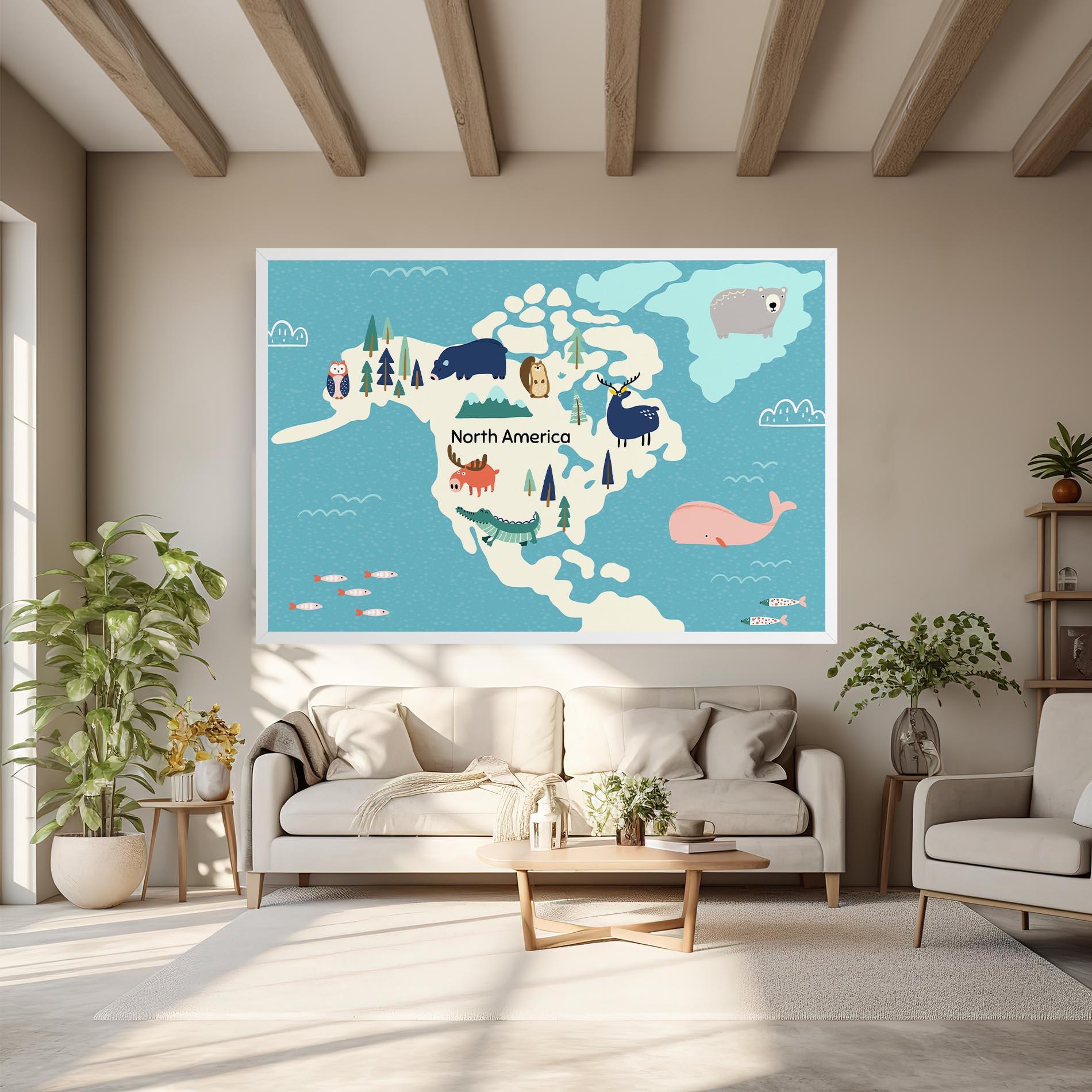 Картина на платно North America mockup 6