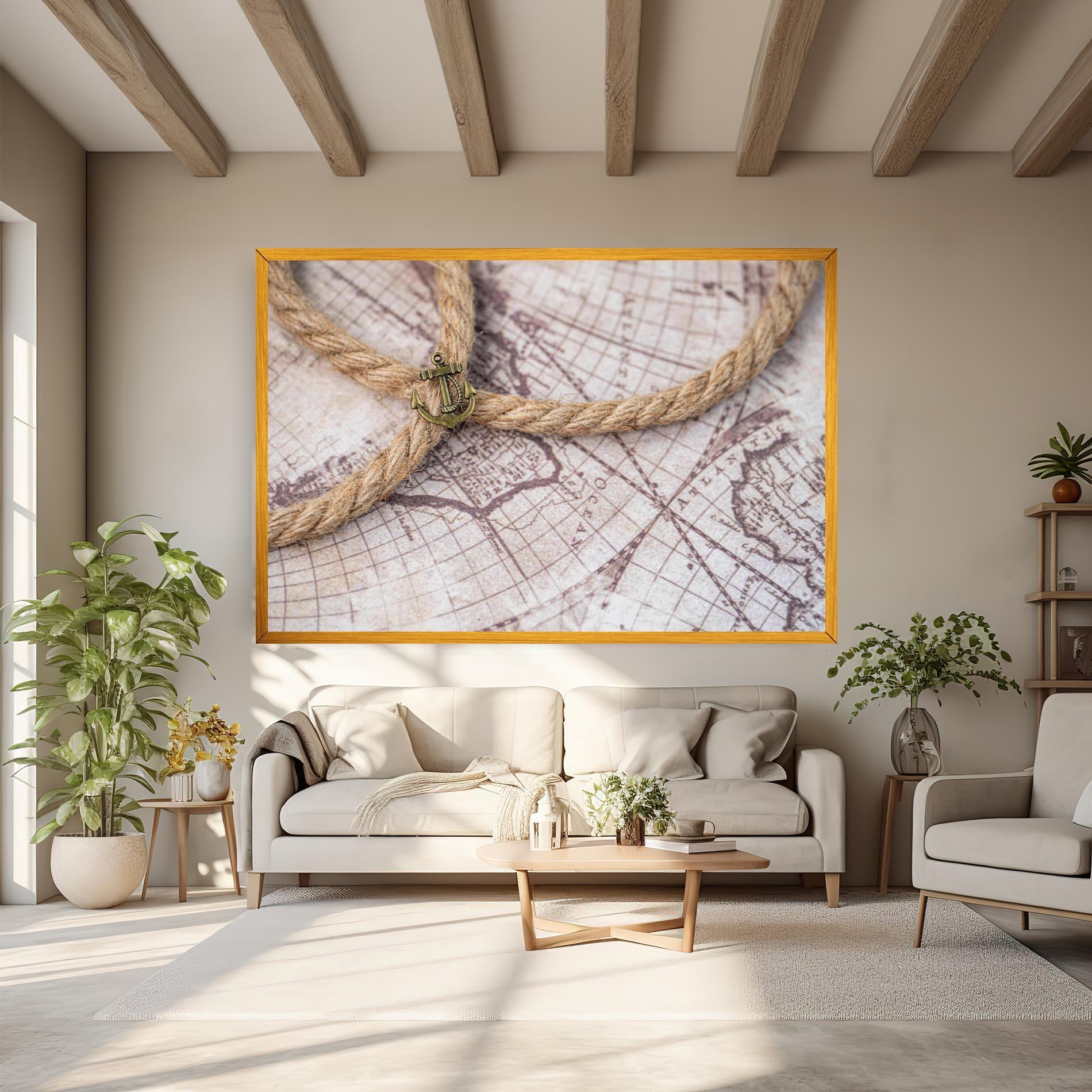 Картина на платно Anchor Map mockup 6