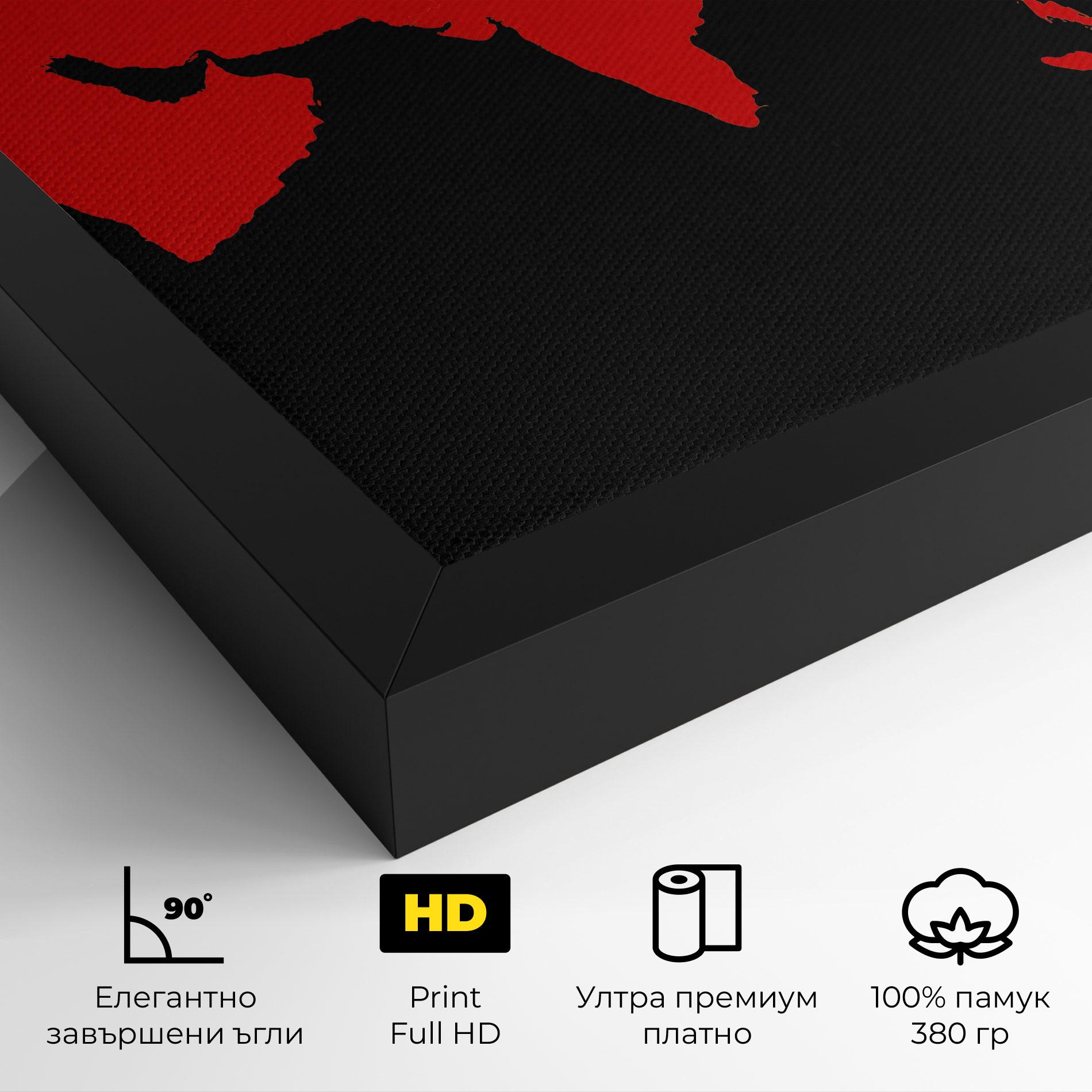 Картина на платно Asia Map mockup 4