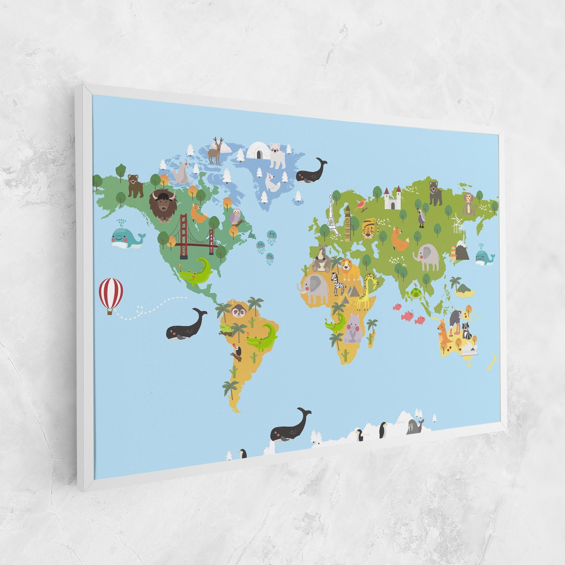 Animals Cute Map mockup 1