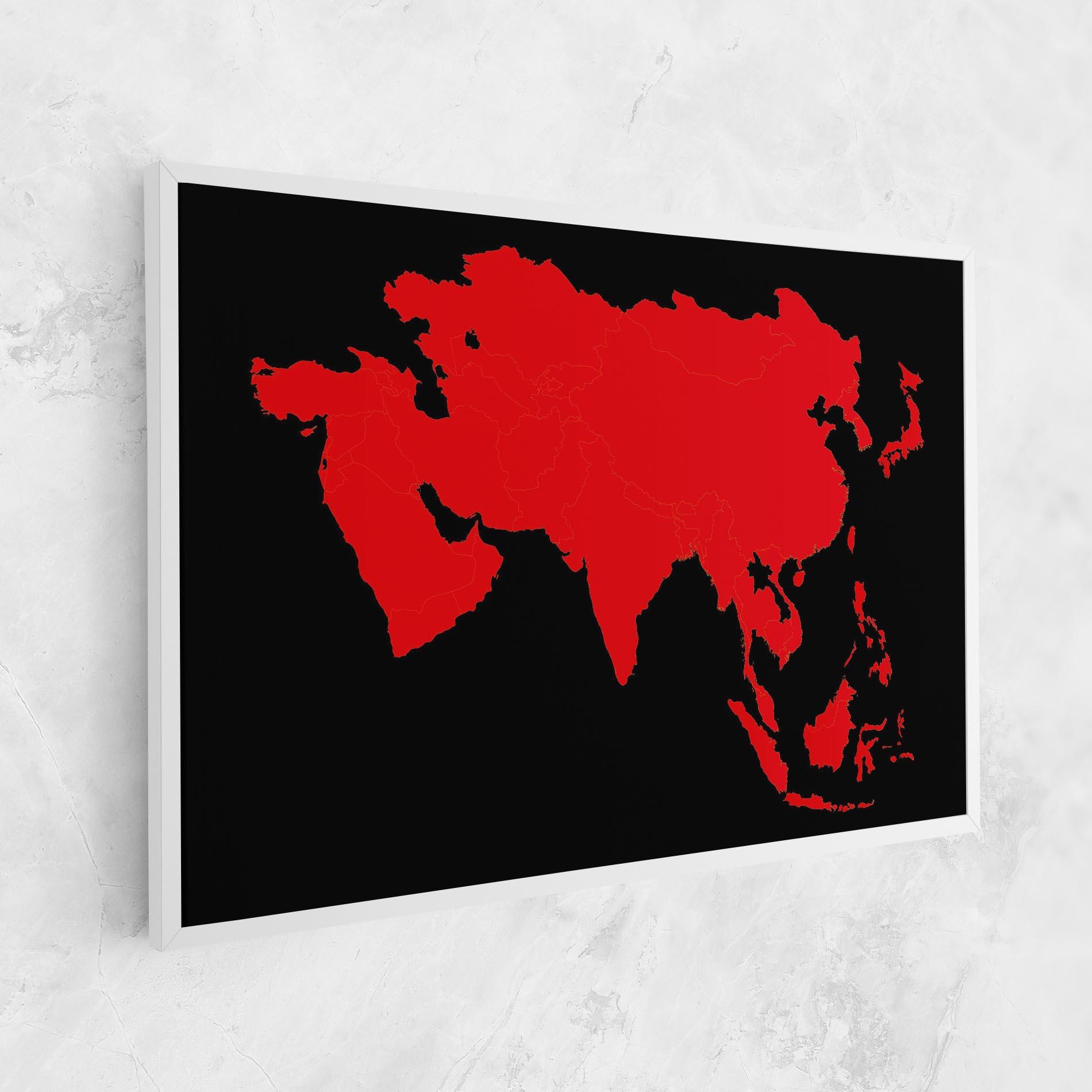 Картина на платно Asia Map mockup 1
