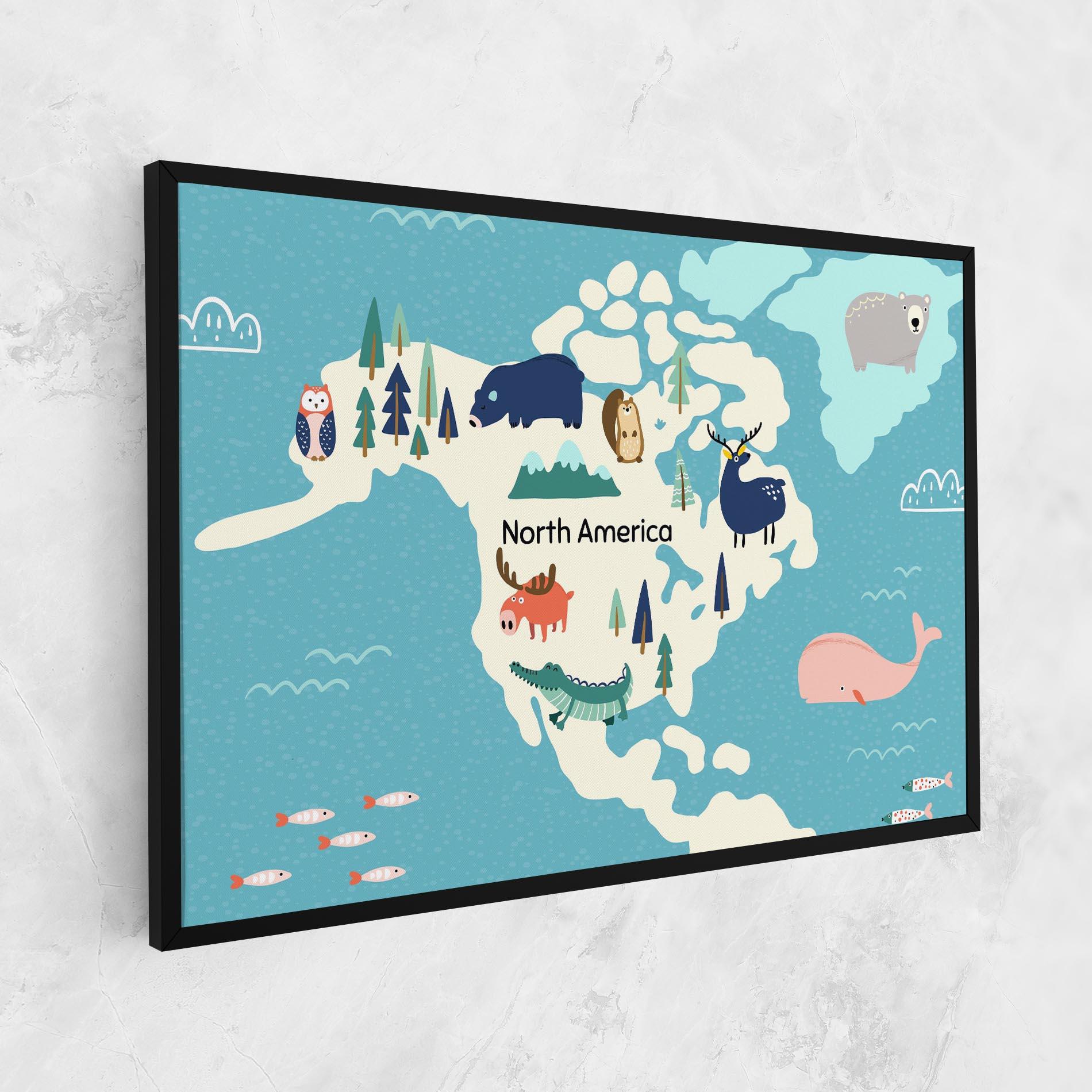 Картина на платно North America mockup 1