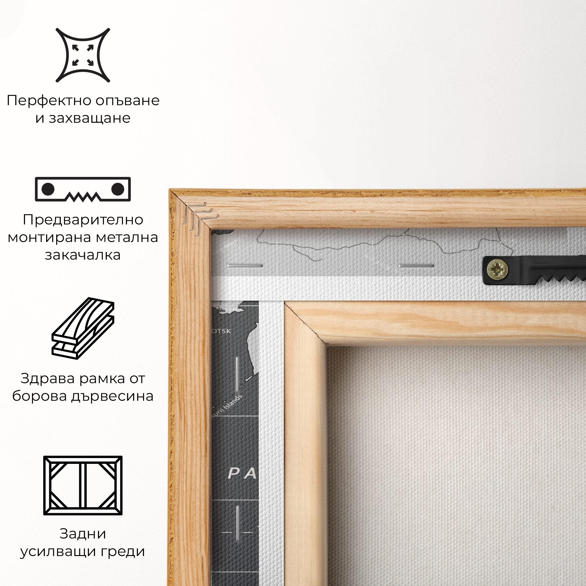 Картина на платно Asia Minimal Map mockup 5