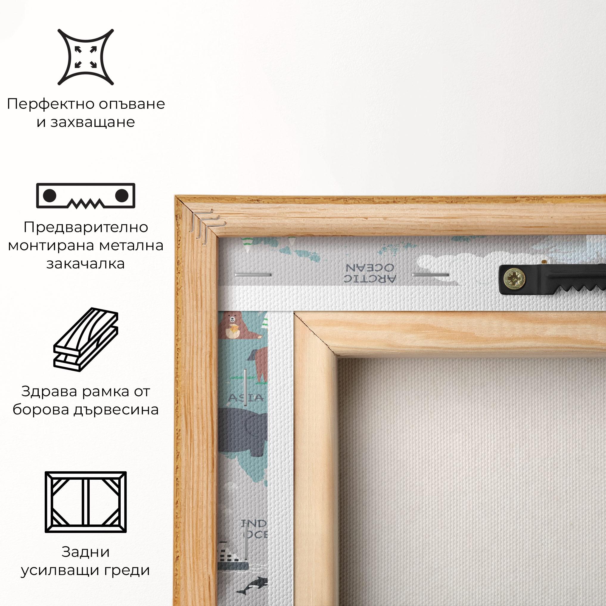 Картина на платно Cute Kids Map mockup 5