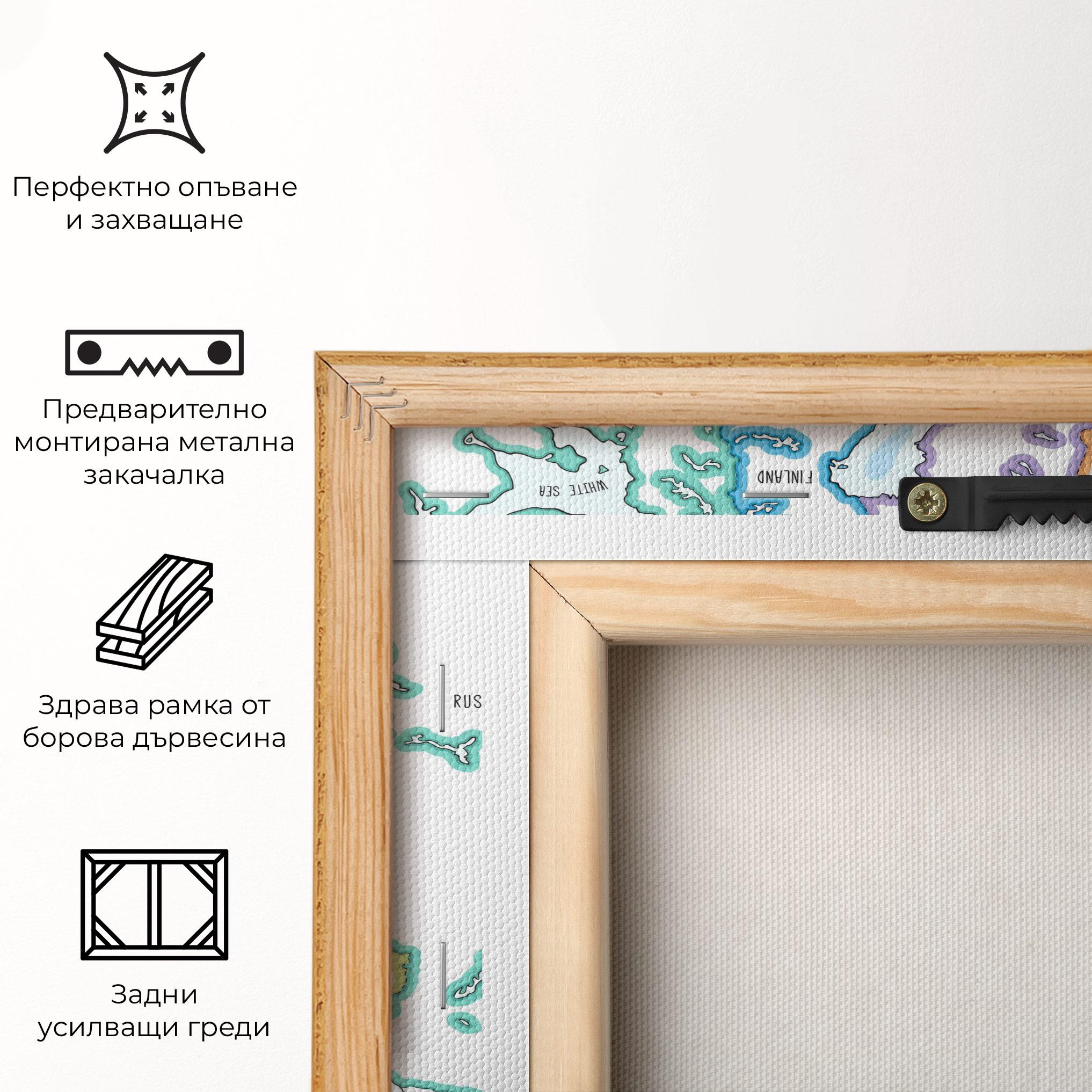 Картина на платно Europe Map mockup 5