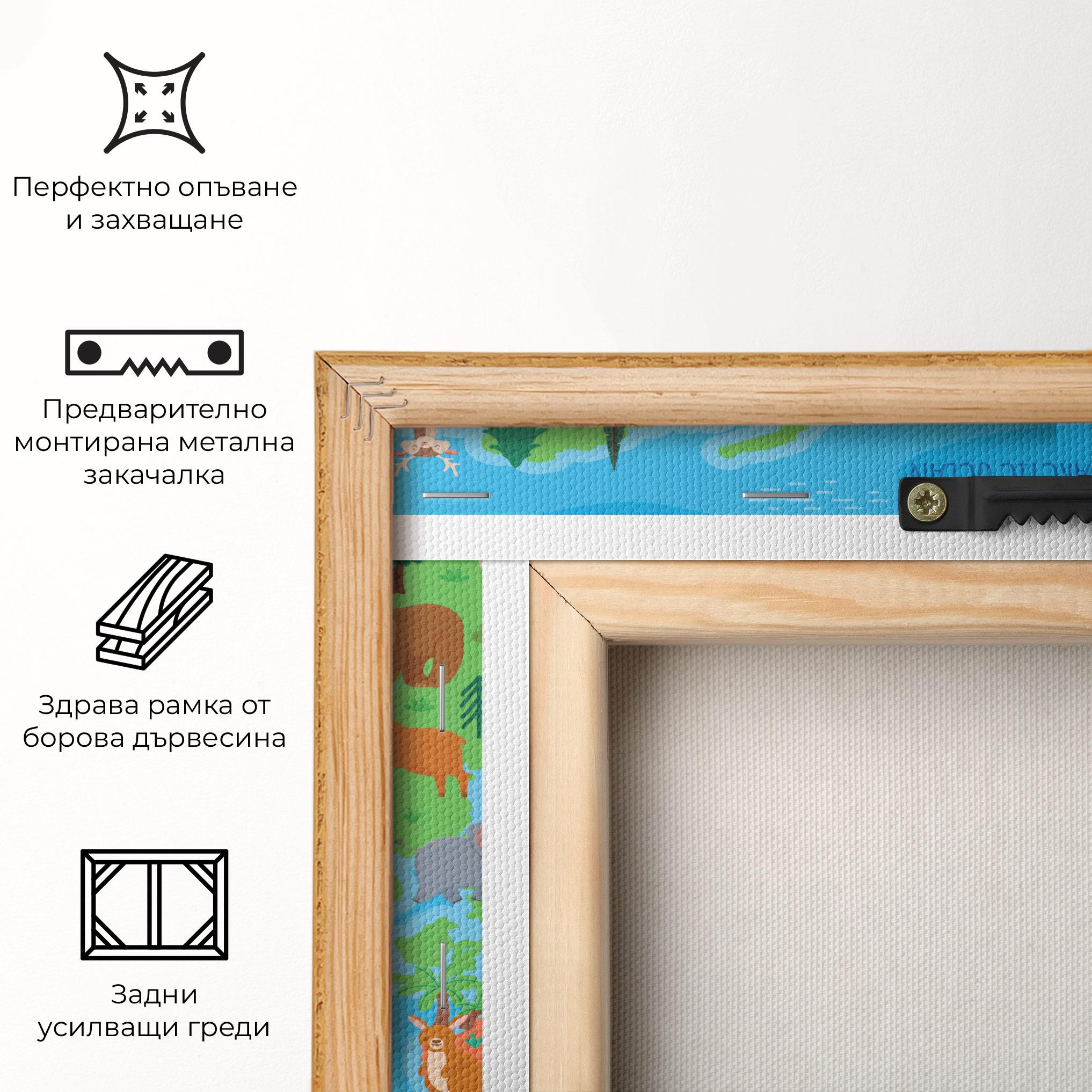 Картина на платно Worldwide Kids Map mockup 5