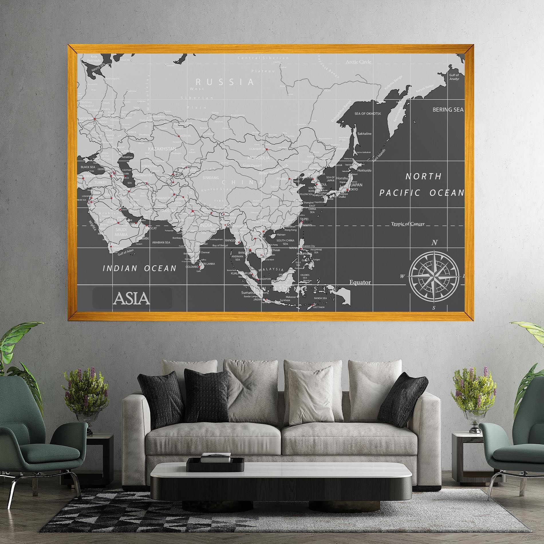 Asia Minimal Map mockup 7