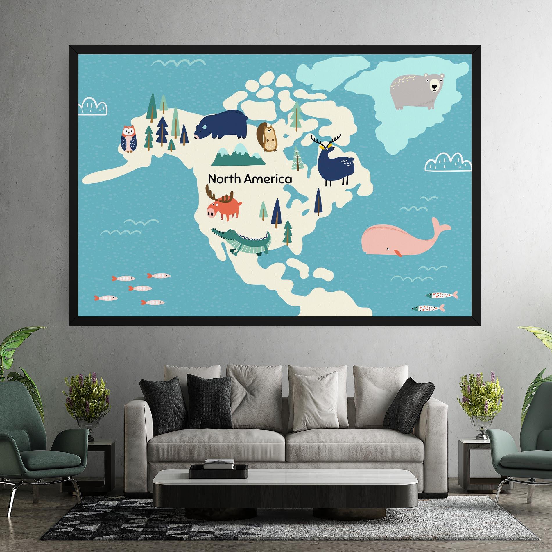 Картина на платно North America mockup 7