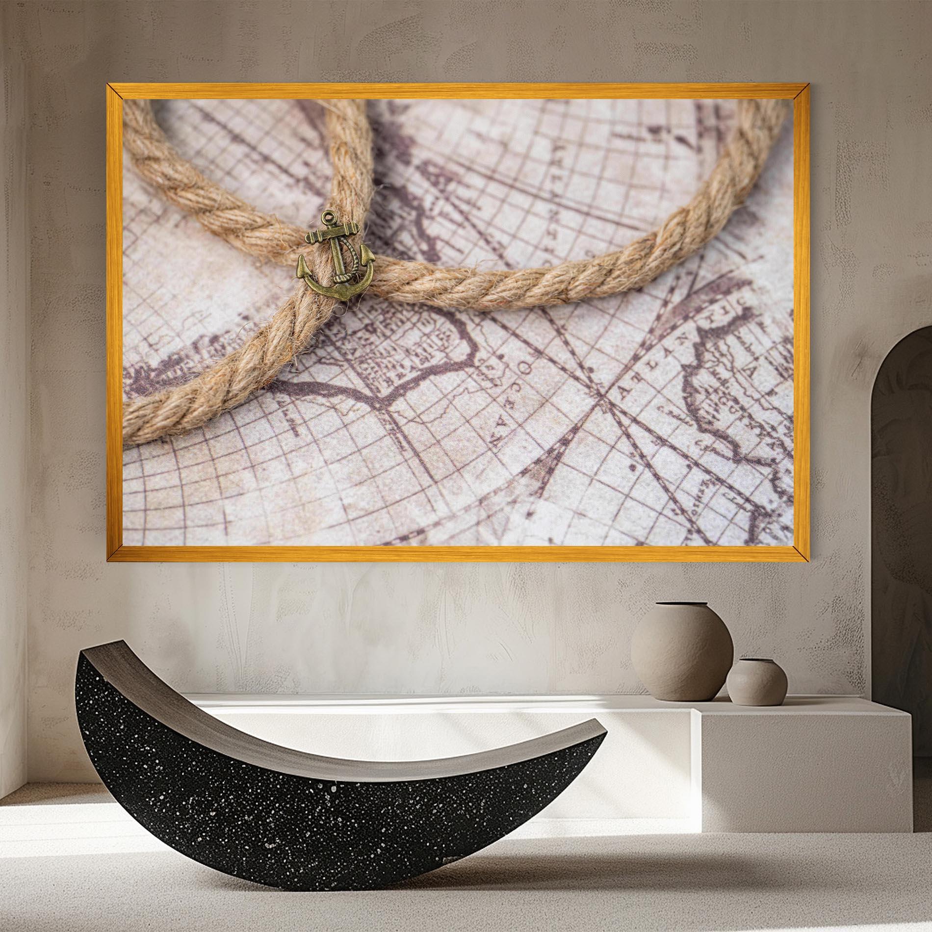 Картина на платно Anchor Map mockup 8
