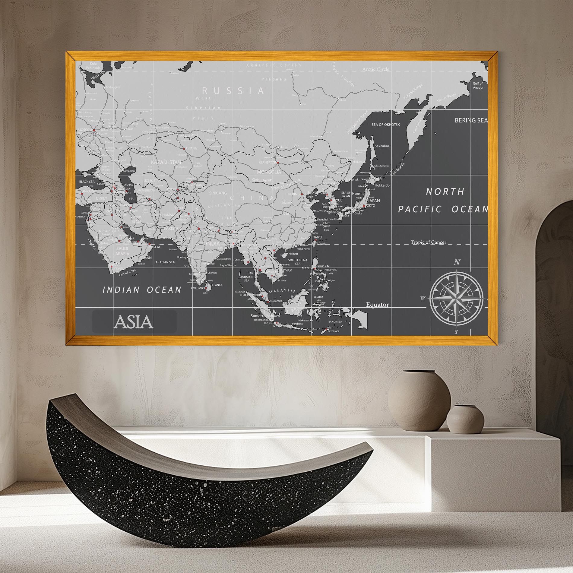 Asia Minimal Map mockup 8