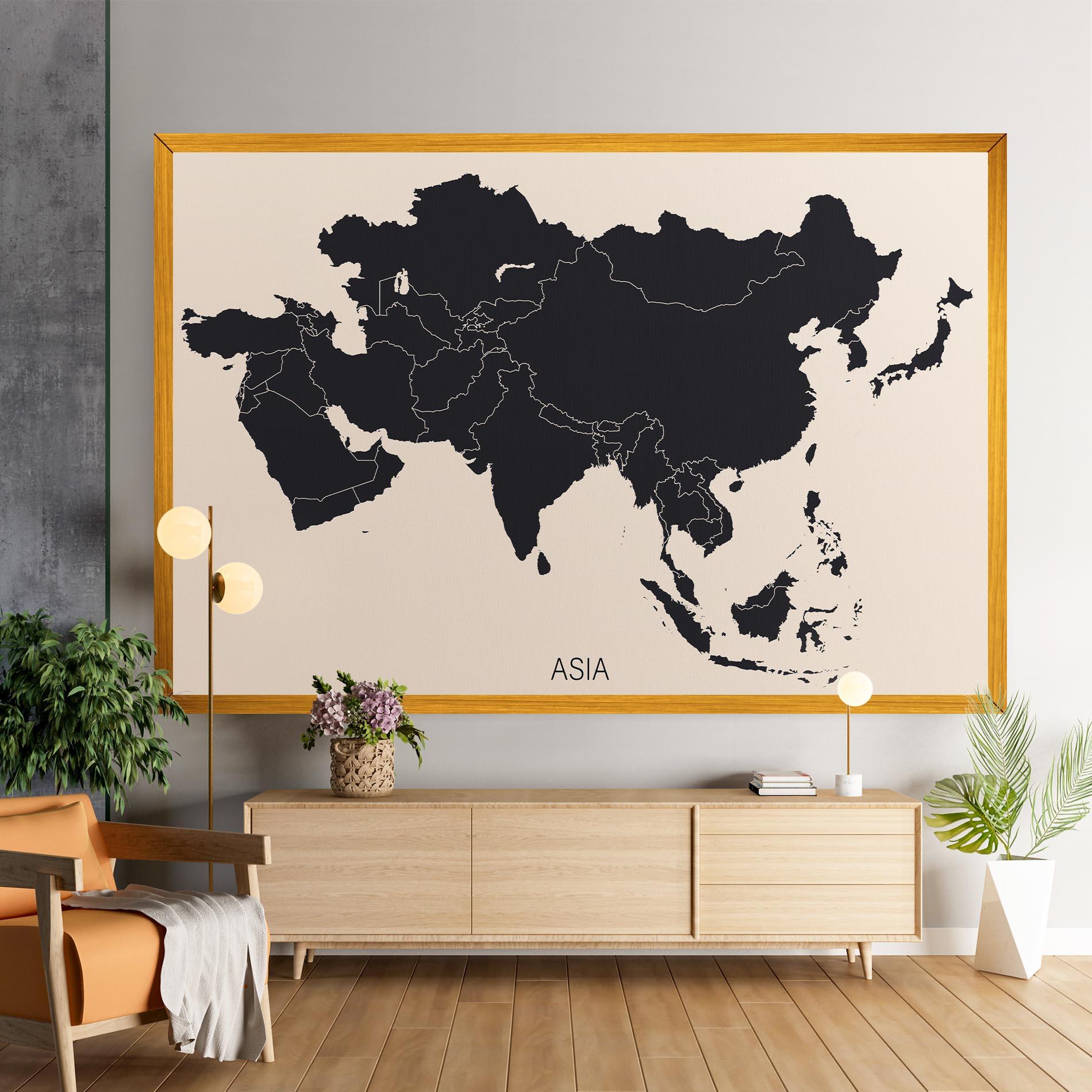 Картина на платно Asia Continent mockup 9