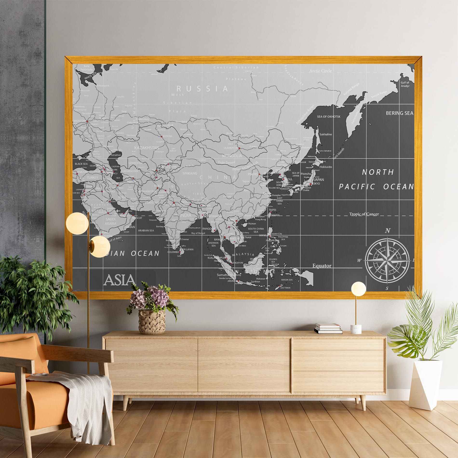 Asia Minimal Map mockup 9