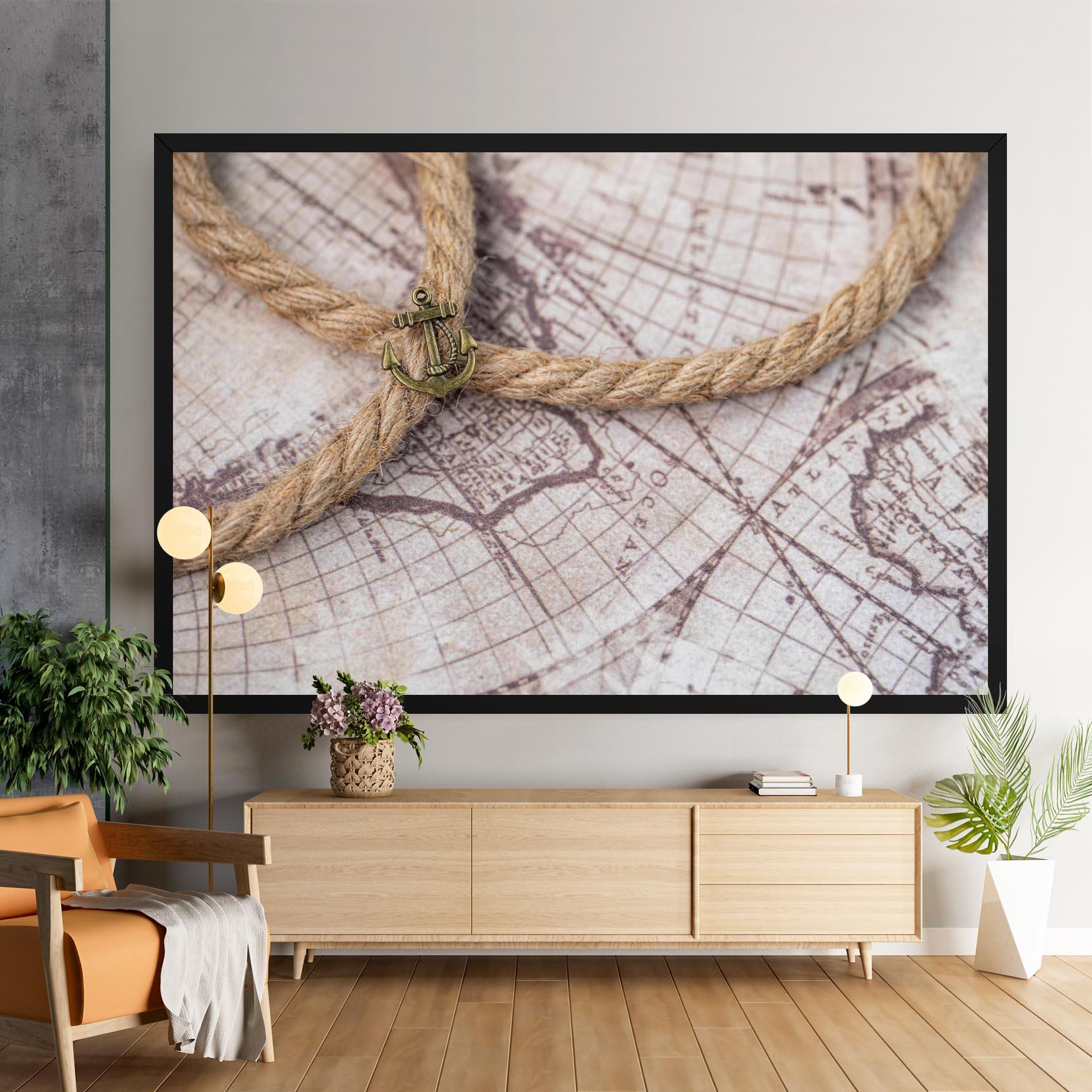 Картина на платно Anchor Map mockup 9