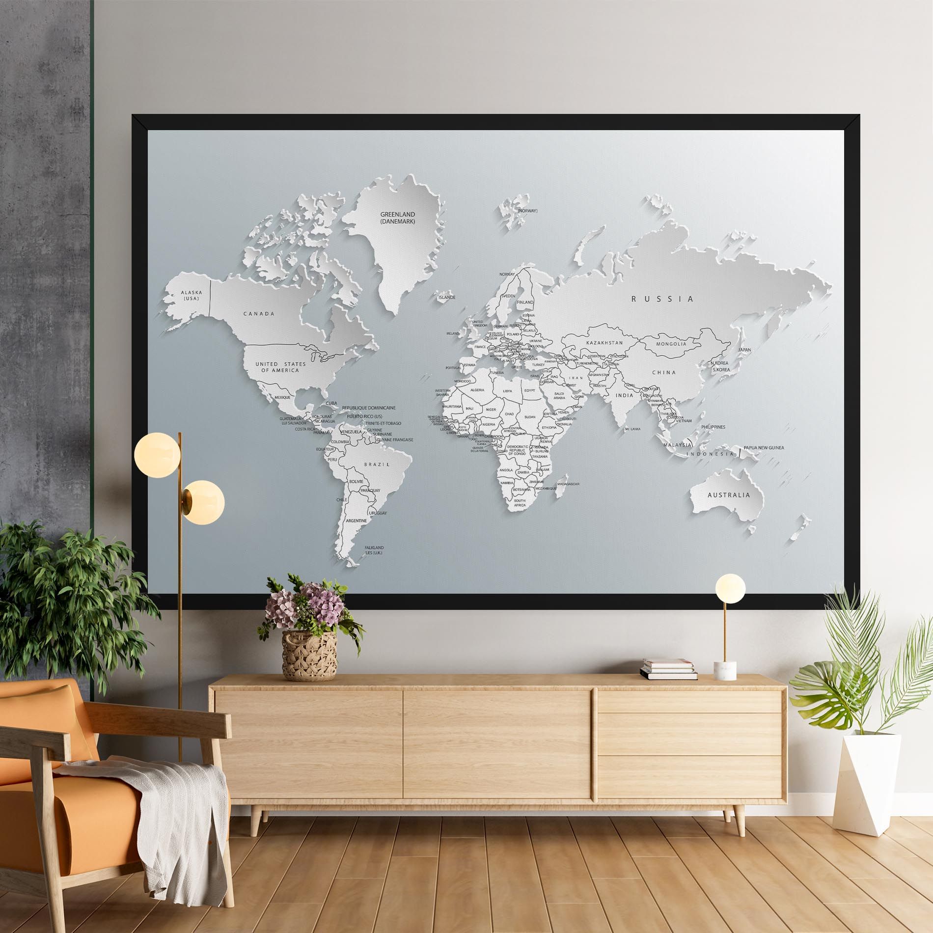 Grey White Map mockup 9