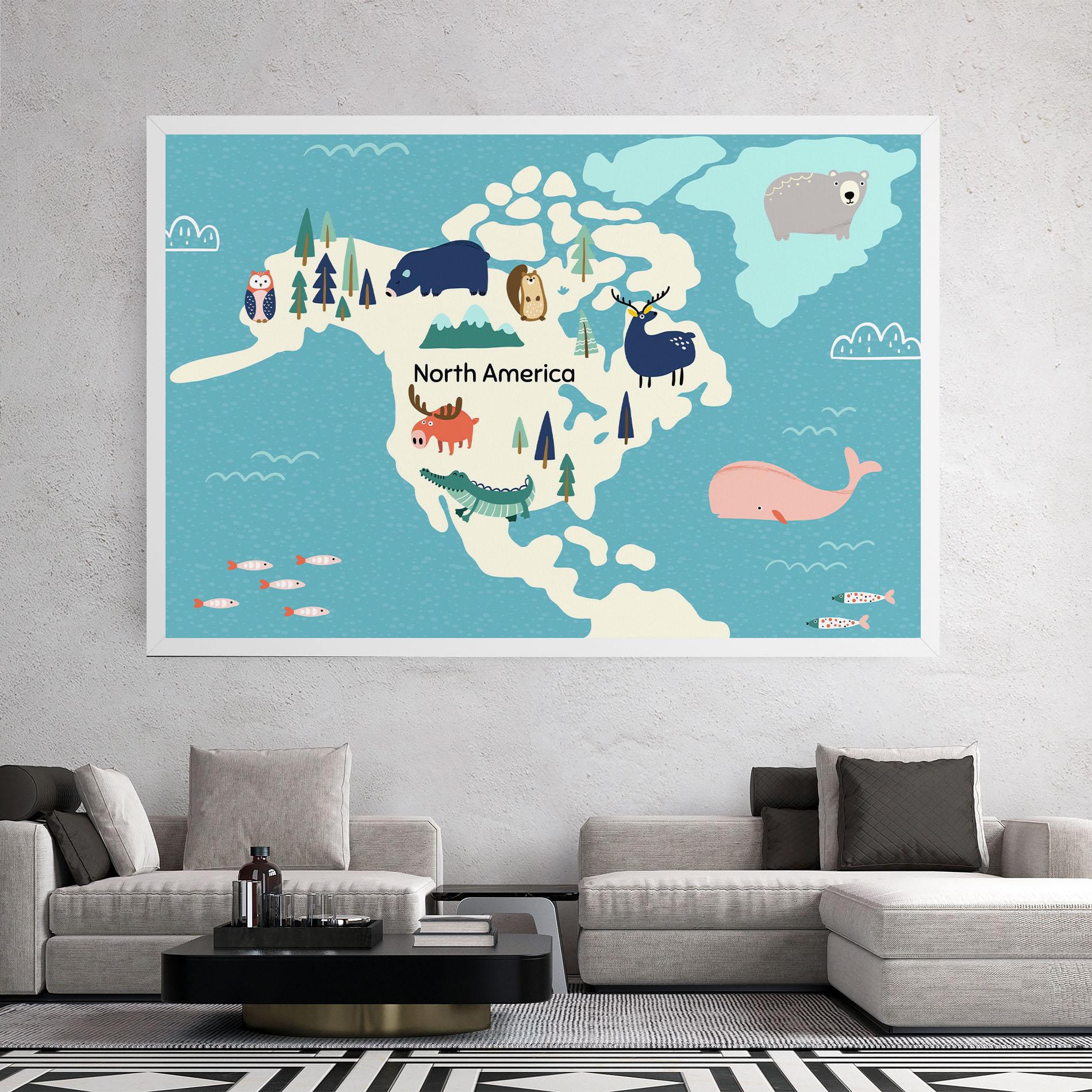 Картина на платно North America mockup 2