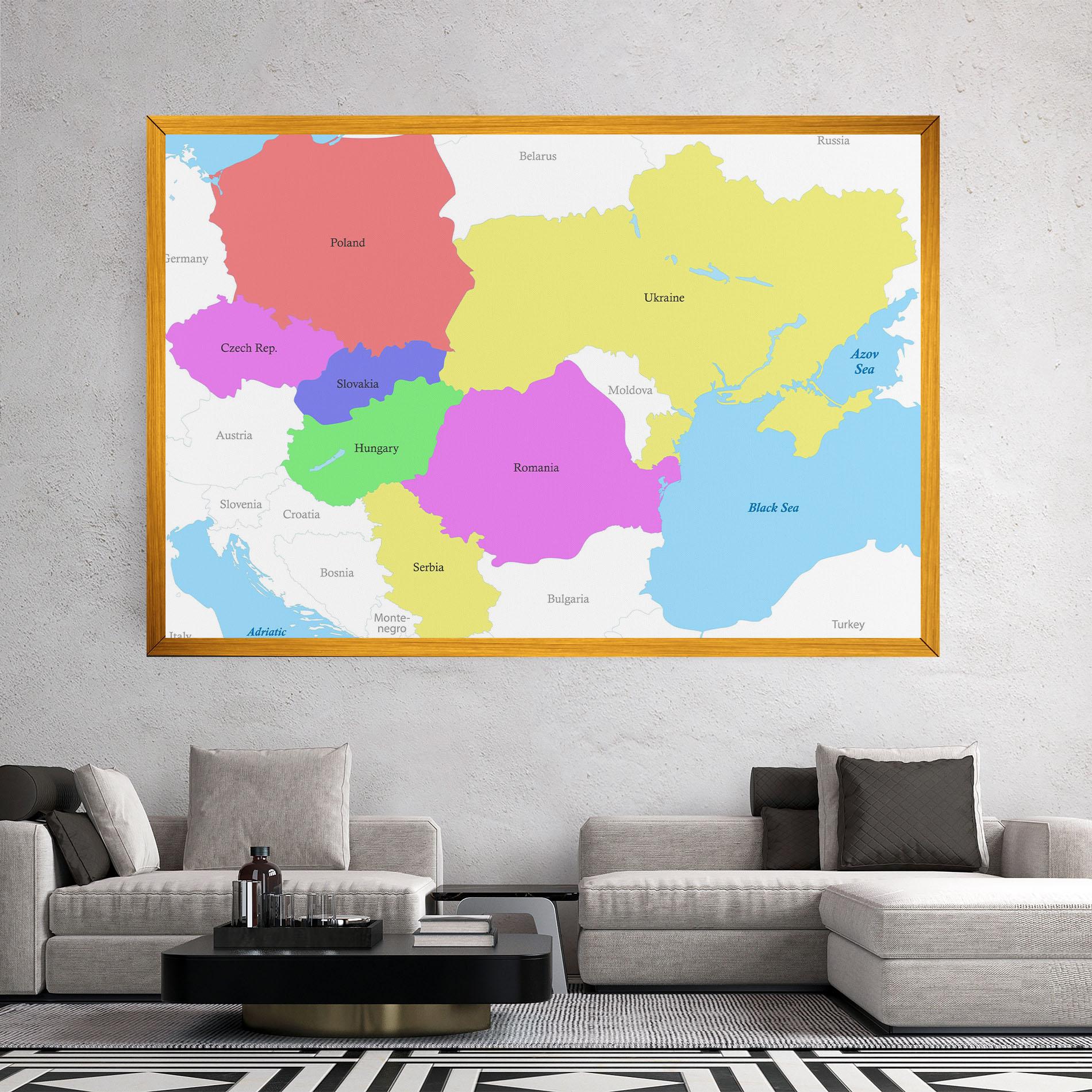 Картина на платно Black Sea mockup 2