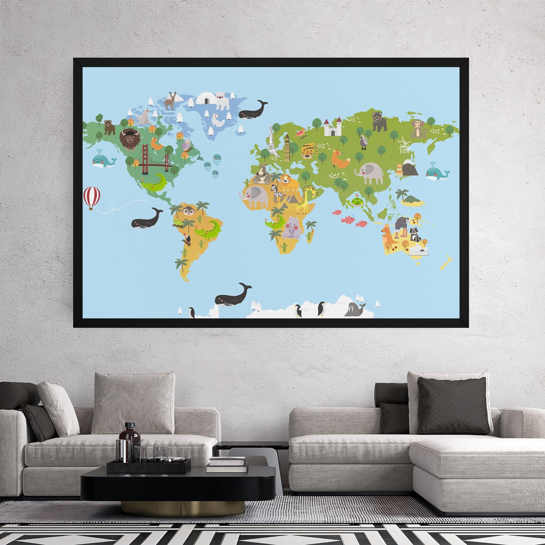 Animals Cute Map mockup 2